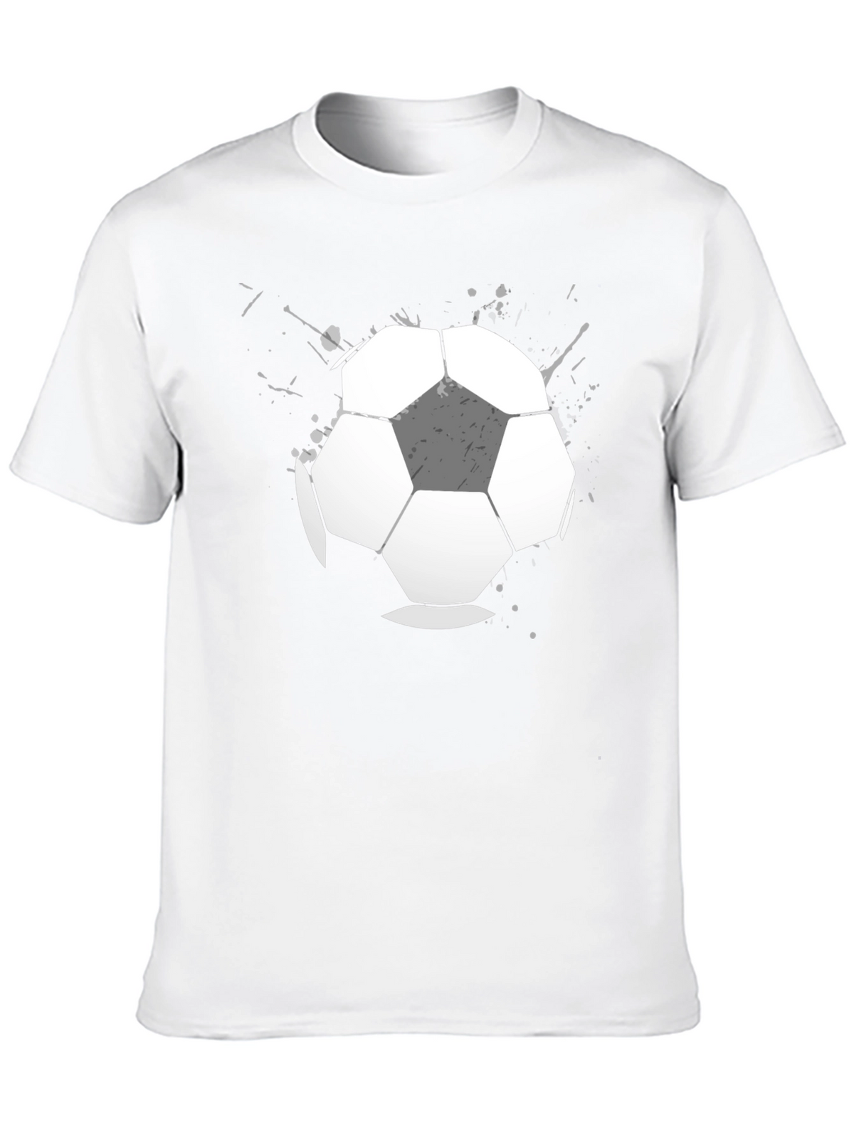 Soccer Ball Graphic T-Shirt - Casual Black Tee