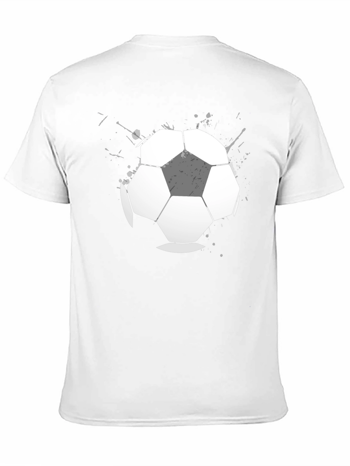 Soccer Ball Graphic T-Shirt - Casual Black Tee
