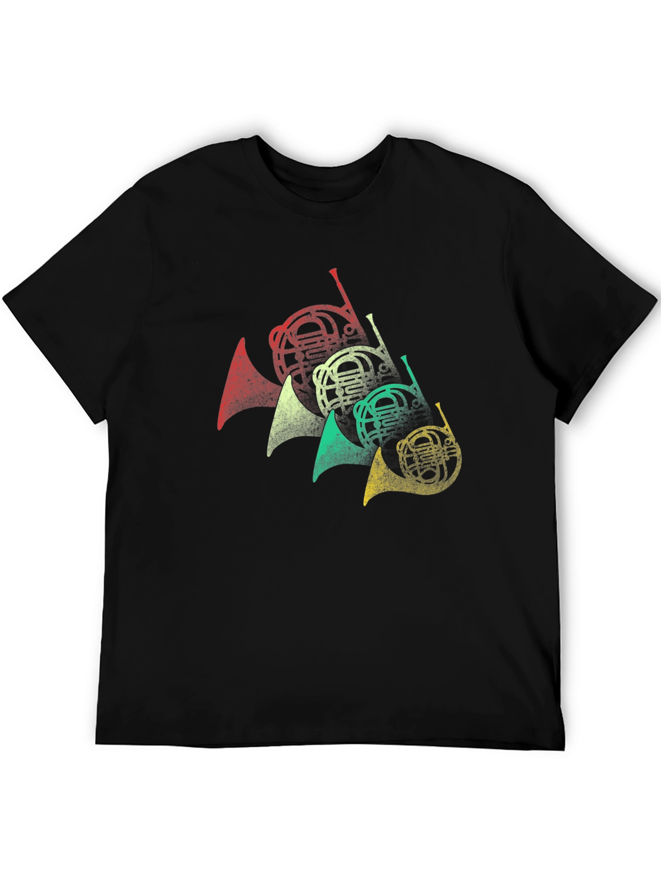 Retro French Horn Music Lover T-Shirt