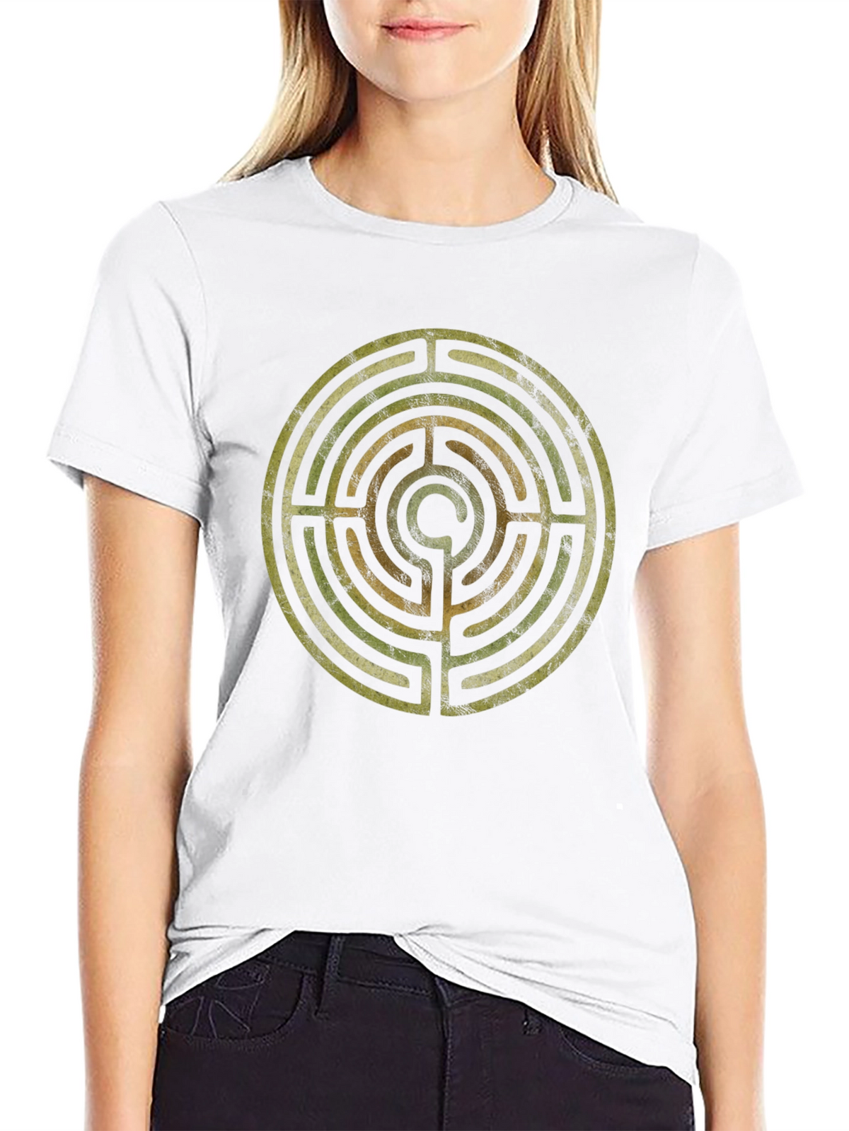 Labyrinth Pattern T-Shirt - Stylish Mens Tee