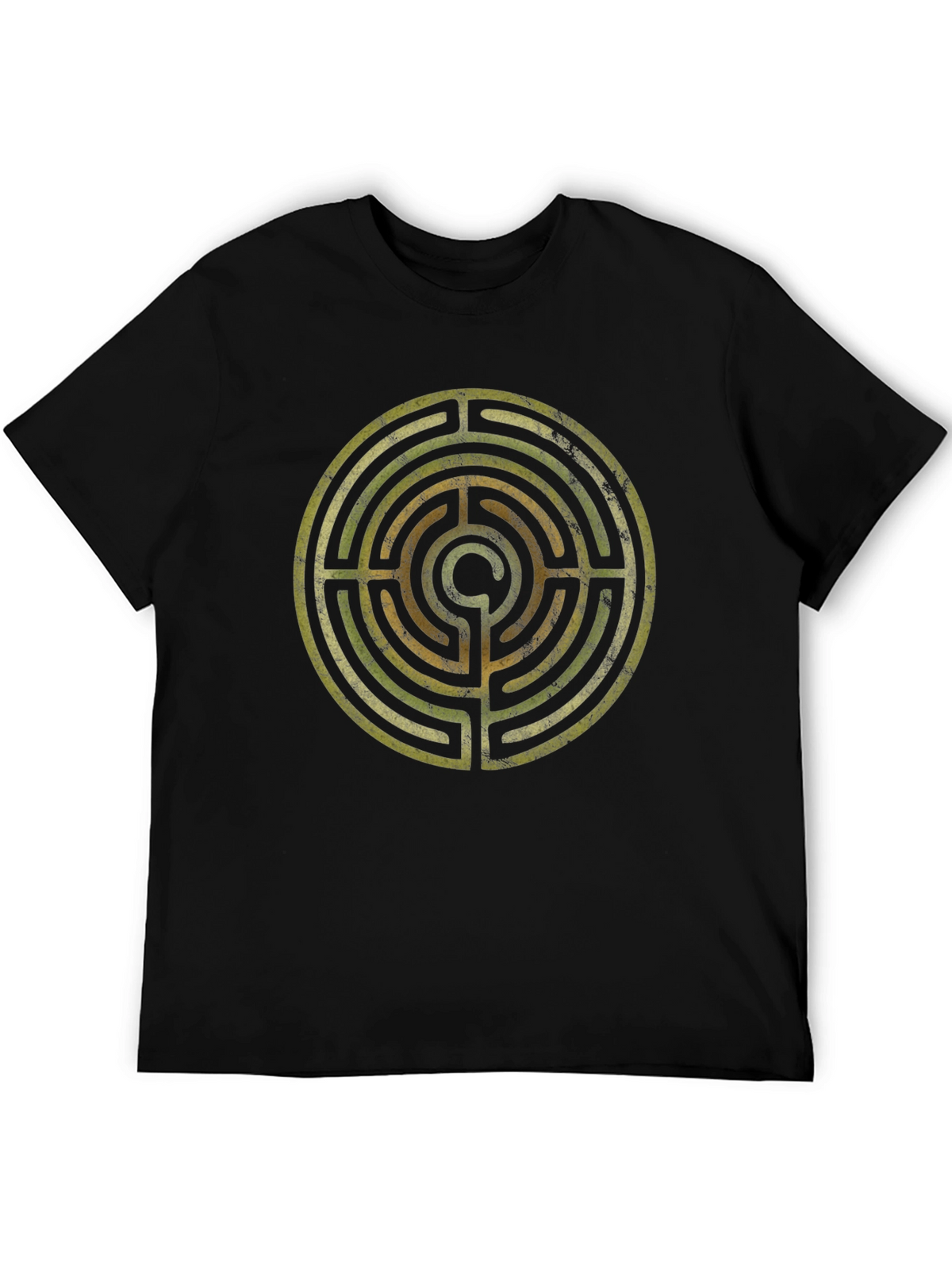 Labyrinth Pattern T-Shirt - Stylish Mens Tee