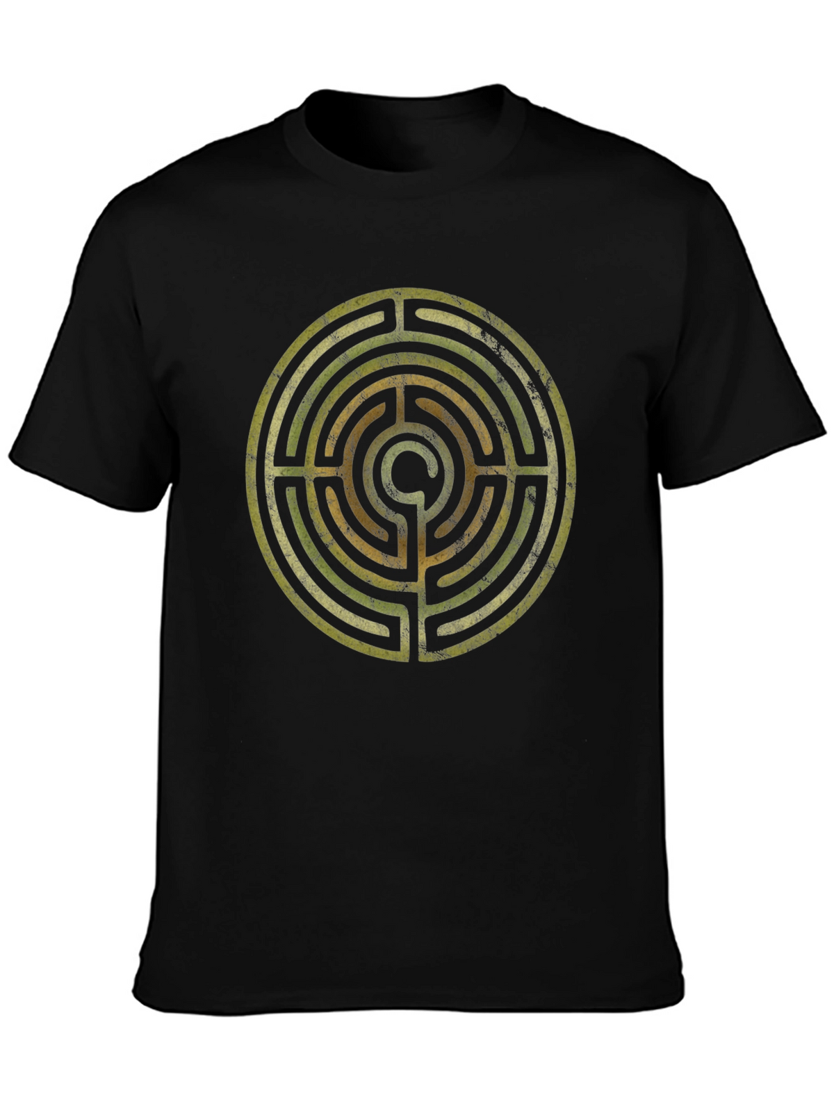 Labyrinth Pattern T-Shirt - Stylish Mens Tee