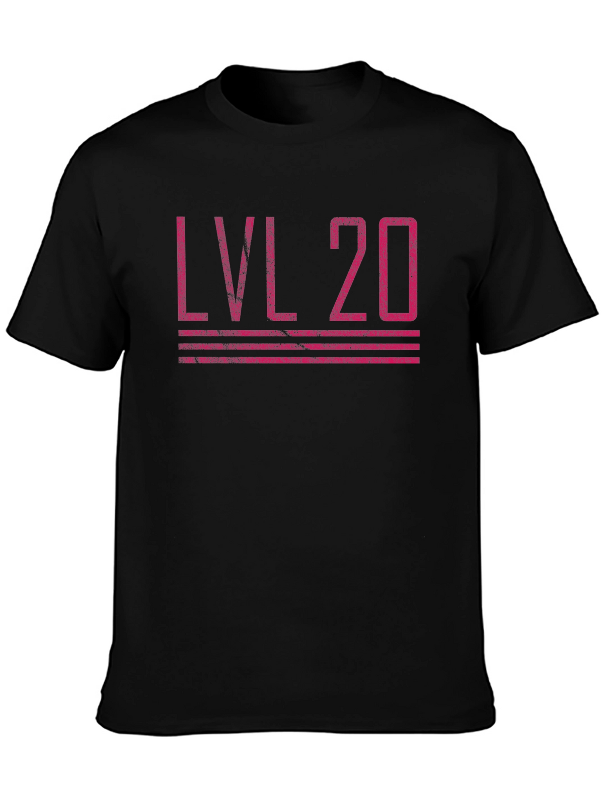 Level 20 Gamer T-Shirt - Black Cotton Blend