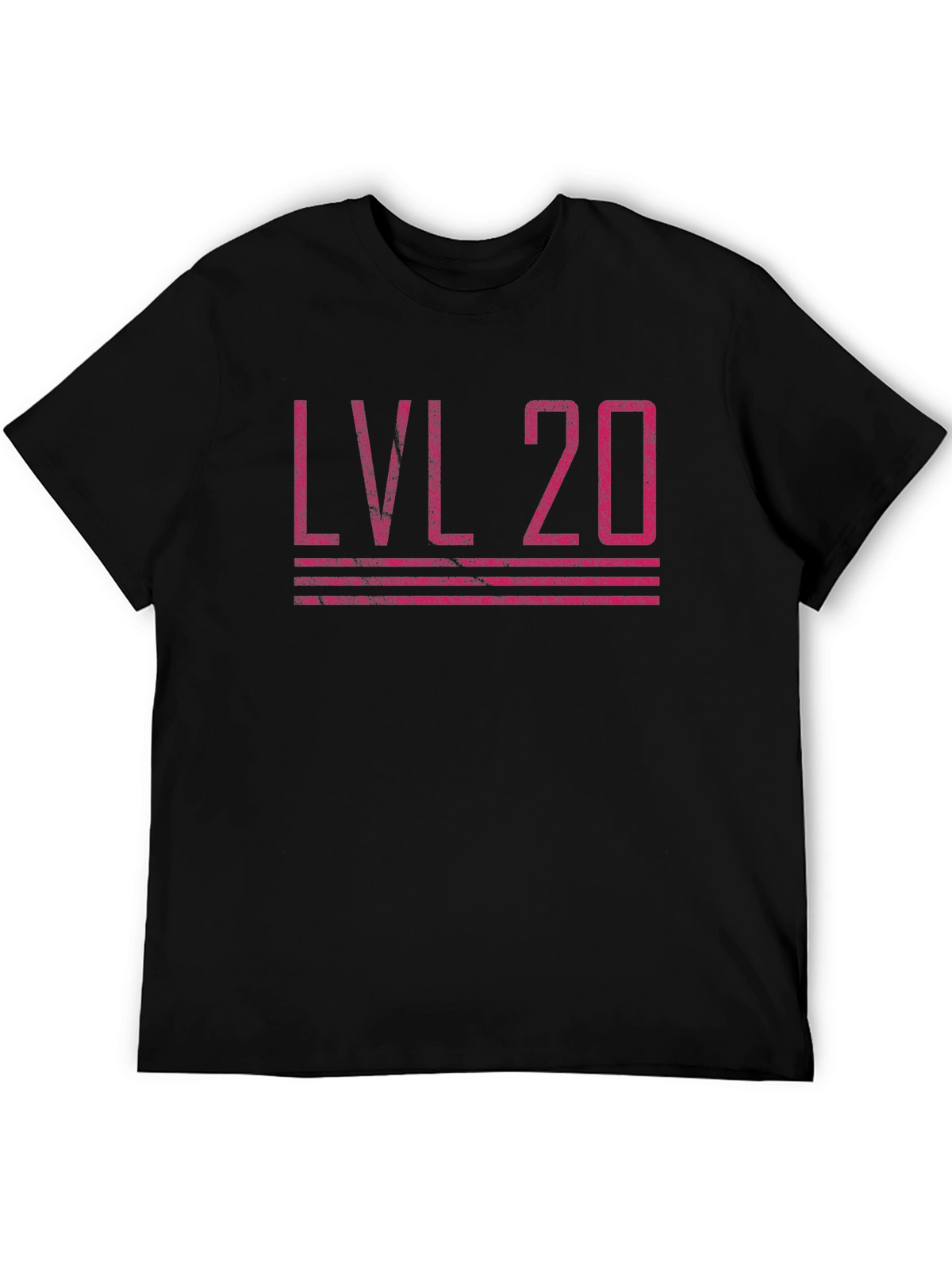 Level 20 Gamer T-Shirt - Black Cotton Blend