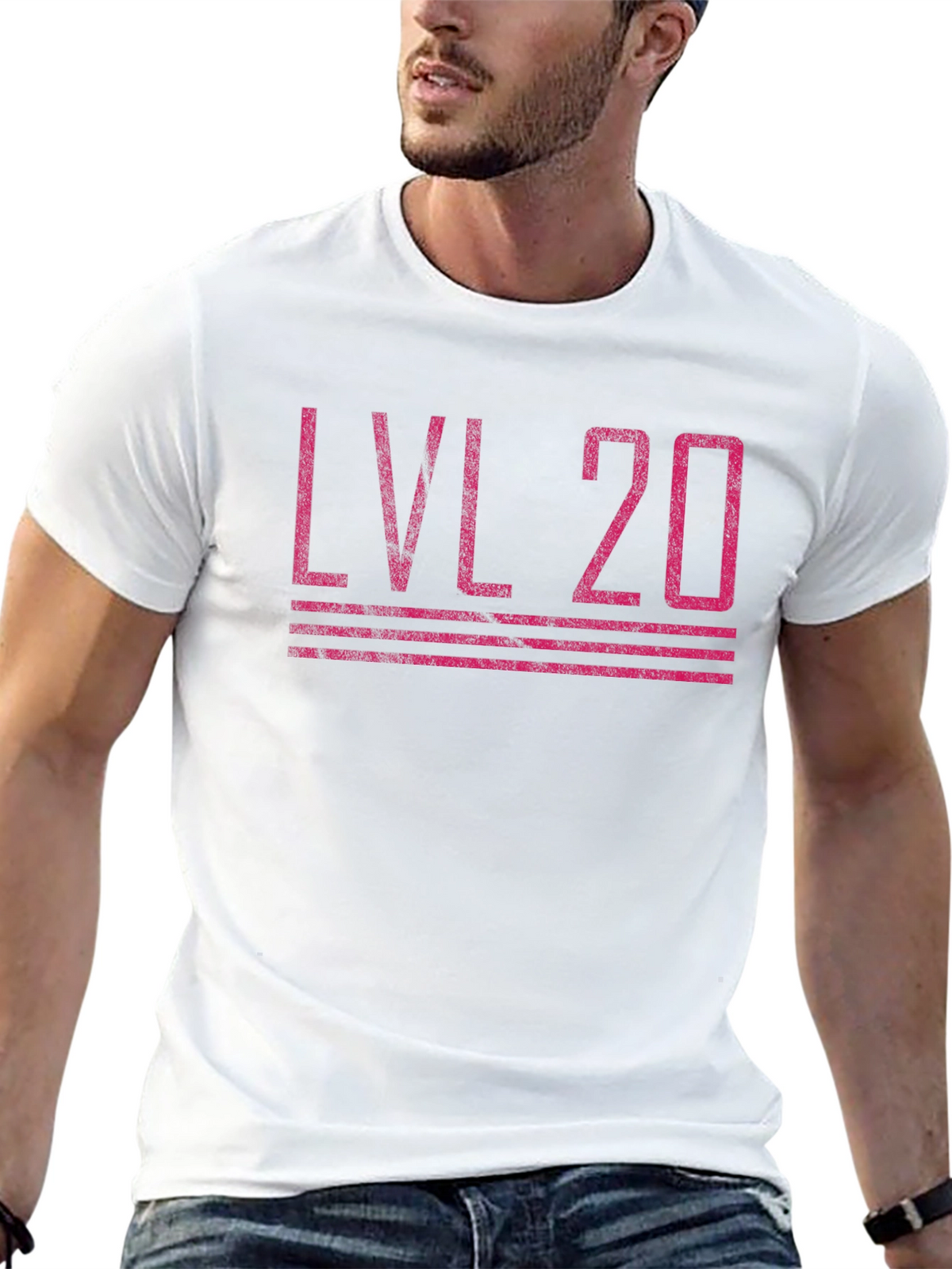 Level 20 Gamer T-Shirt - Black Cotton Blend