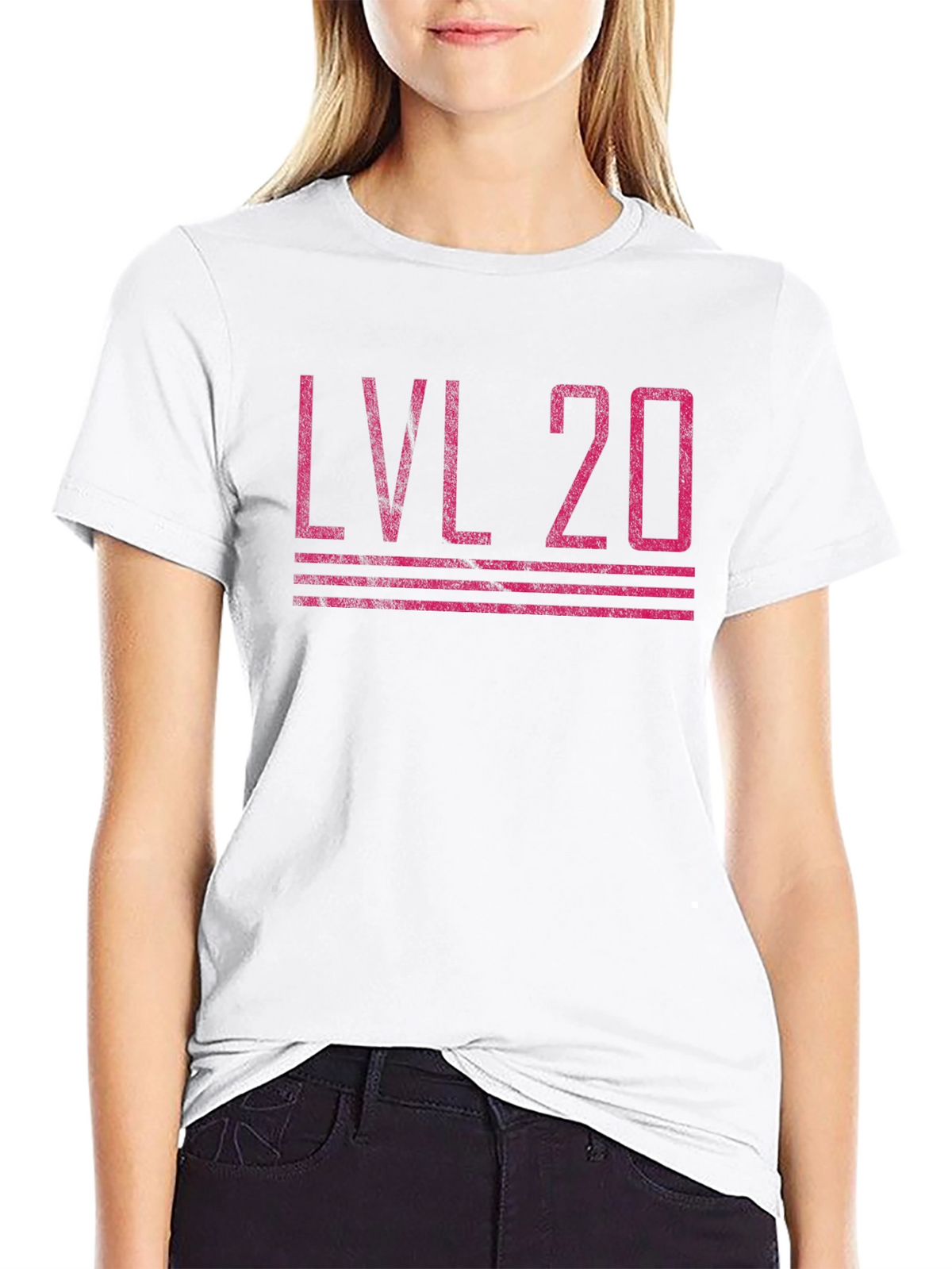 Level 20 Gamer T-Shirt - Black Cotton Blend