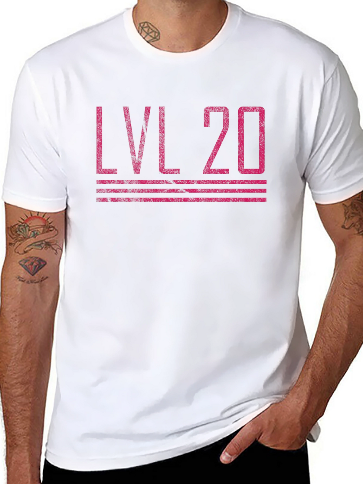 Level 20 Gamer T-Shirt - Black Cotton Blend