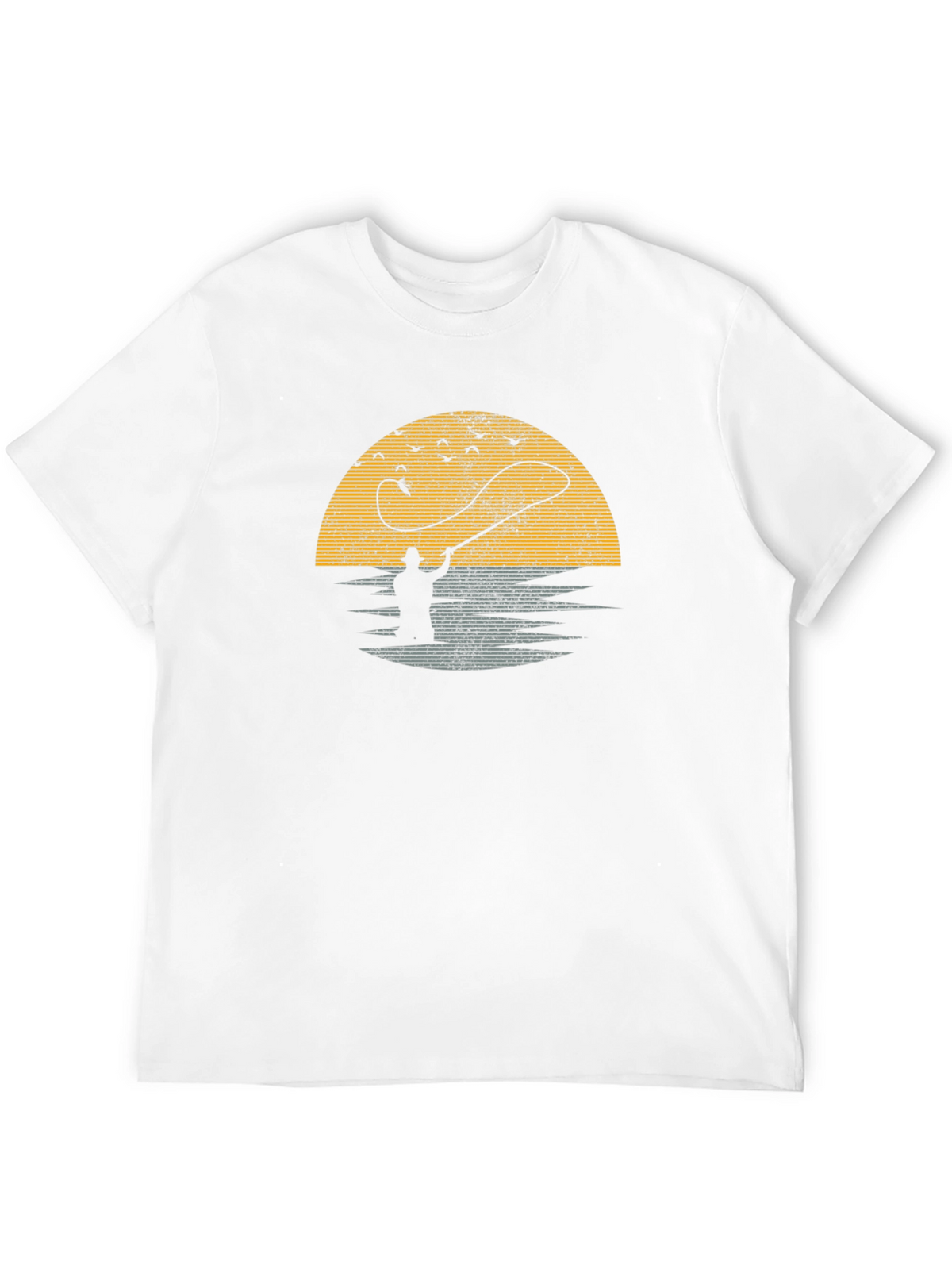 Fishing Sunset Graphic Tee - Black