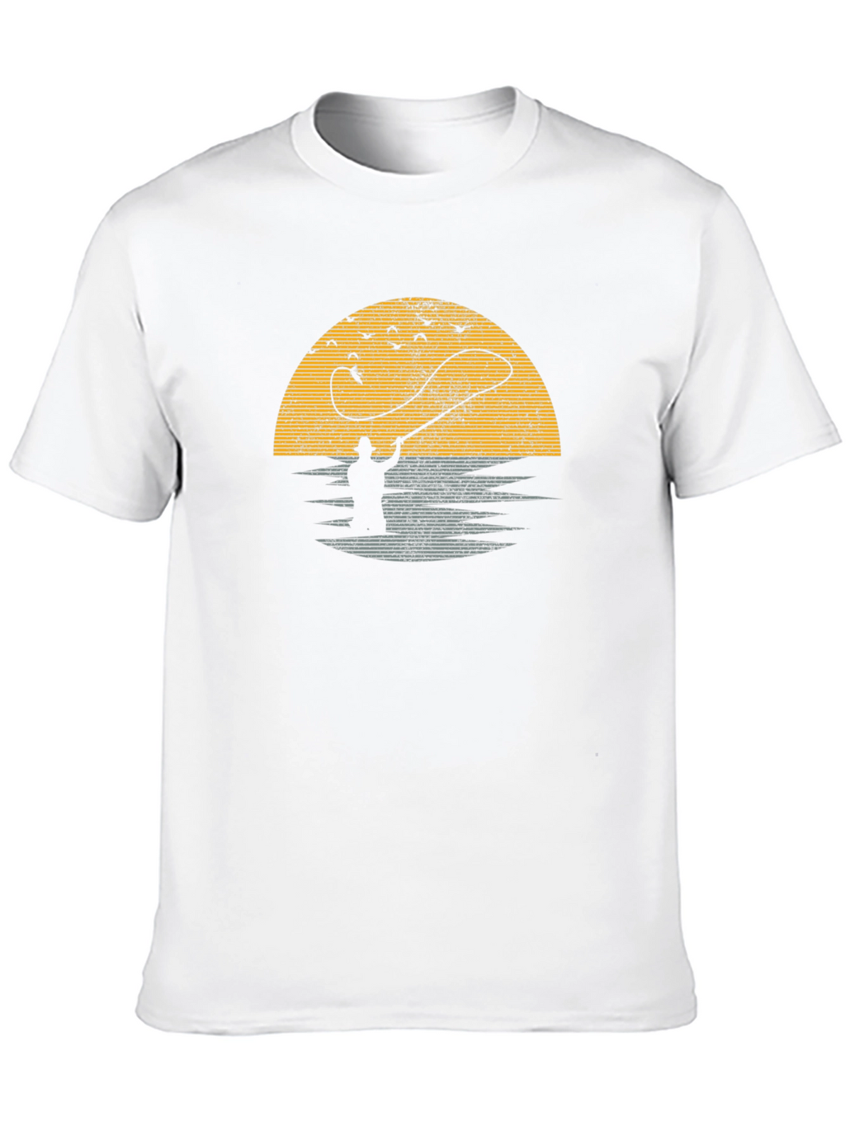 Fishing Sunset Graphic Tee - Black