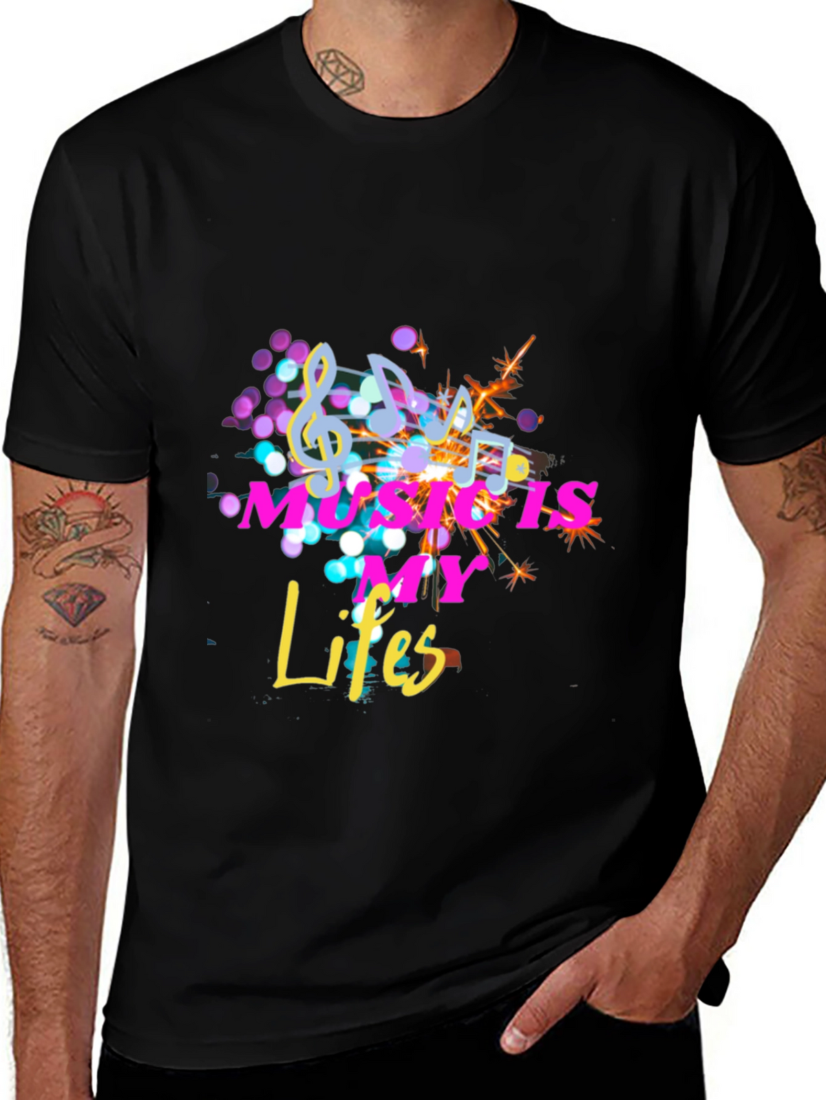 Music Is My Life Black Tee