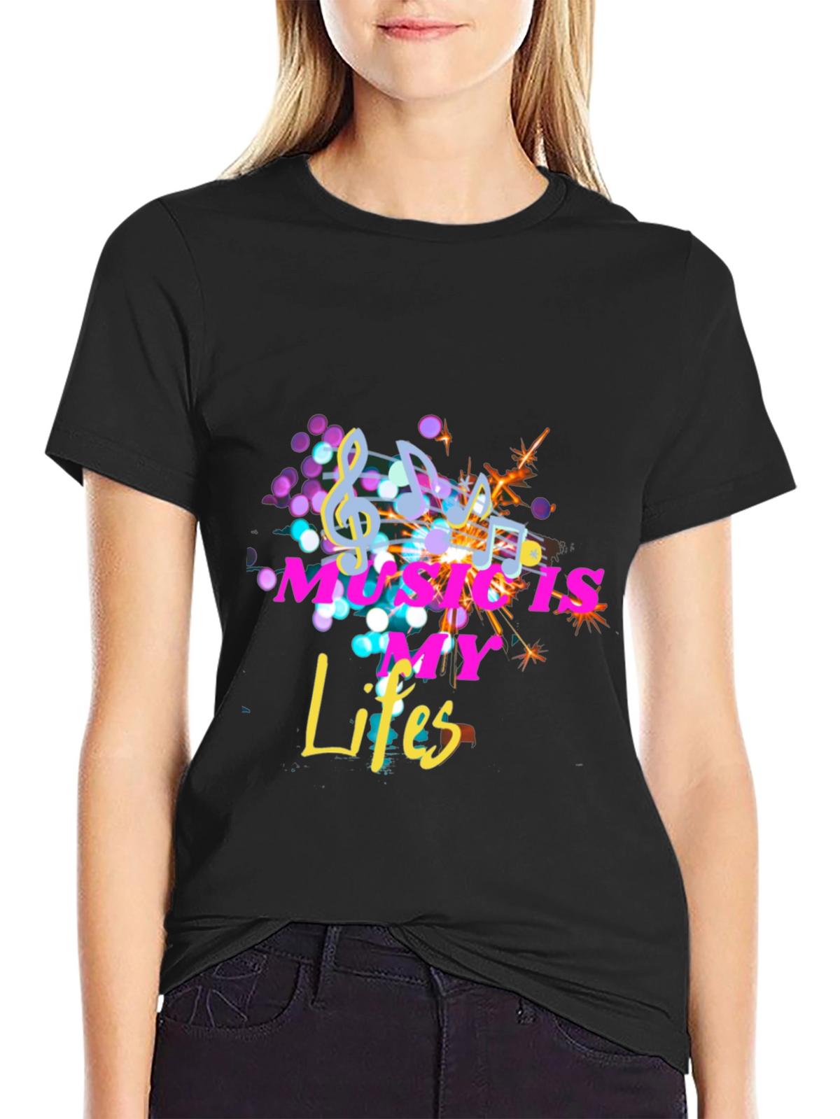 Music Is My Life Black Tee