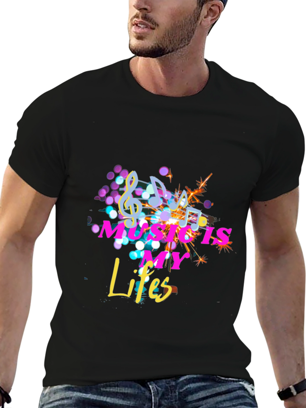 Music Is My Life Black Tee