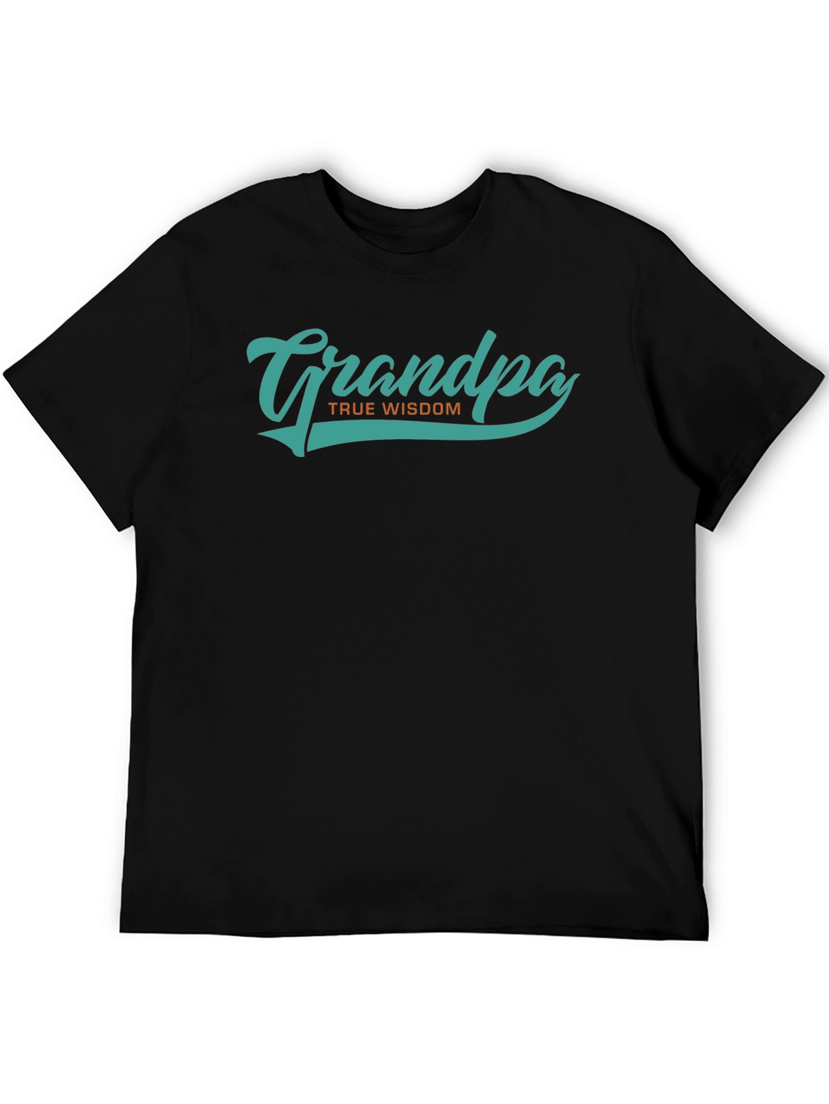 Grandpa True Wisdom Graphic Tee - Black Casual Shirt