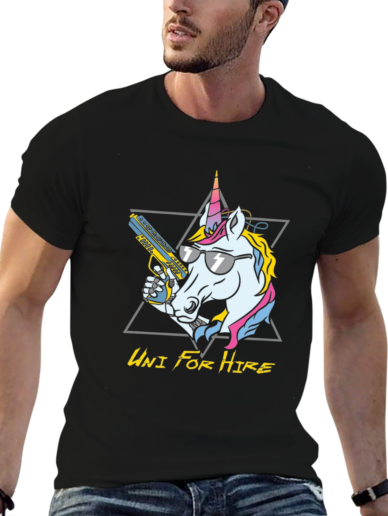 Uni For Hire Black Graphic Tee