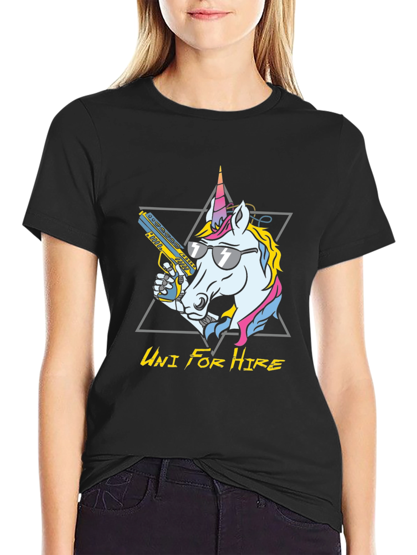 Uni For Hire Black Graphic Tee