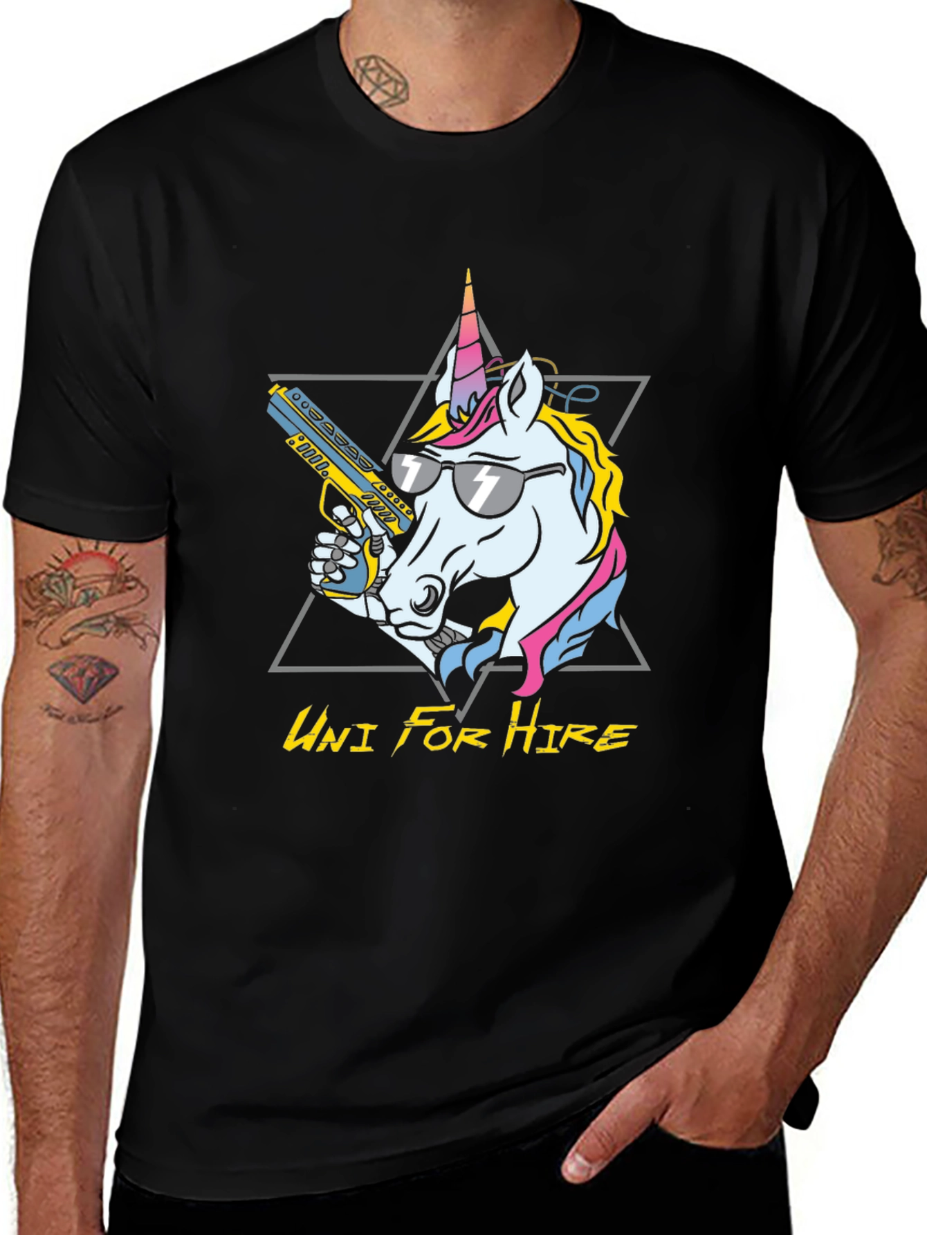 Uni For Hire Black Graphic Tee