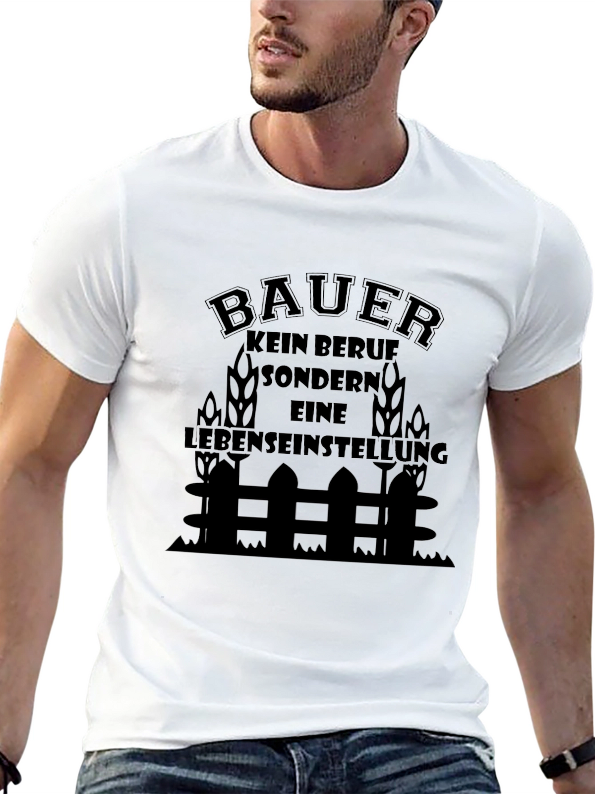Farmer Life Attitude Black T-Shirt