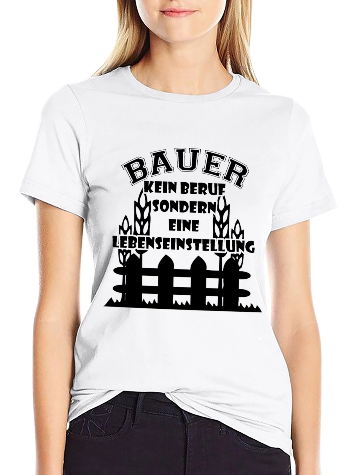 Farmer Life Attitude Black T-Shirt
