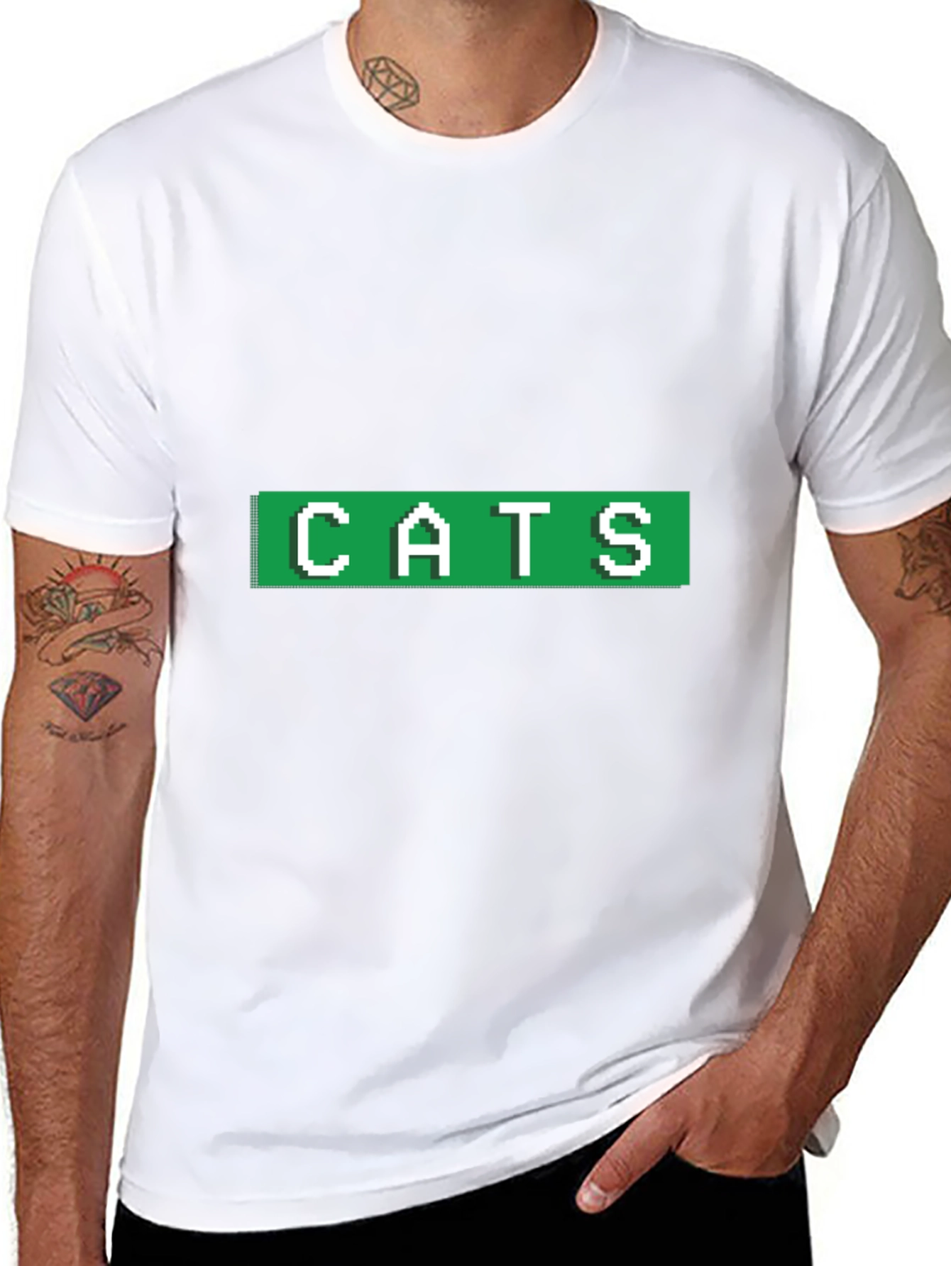 Pixel CATS Graphic Tee - Retro Style