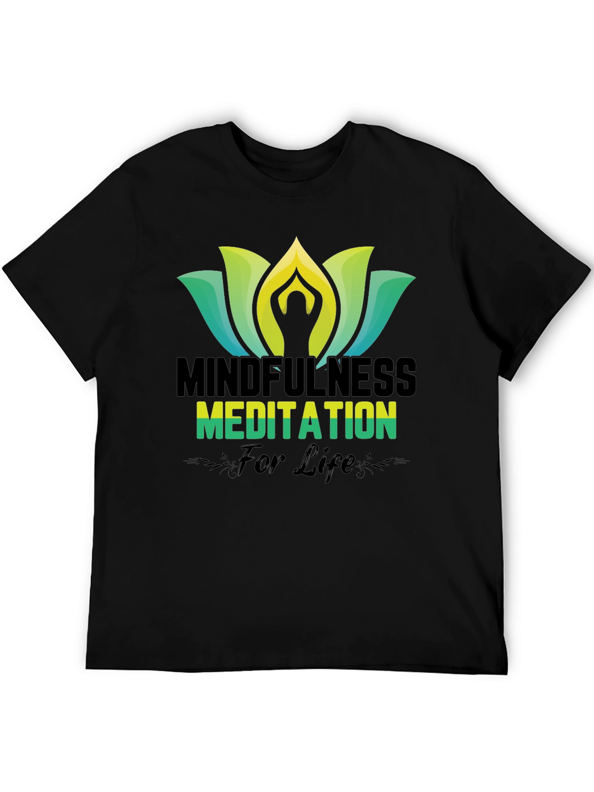 Mindfulness Meditation Black T-Shirt
