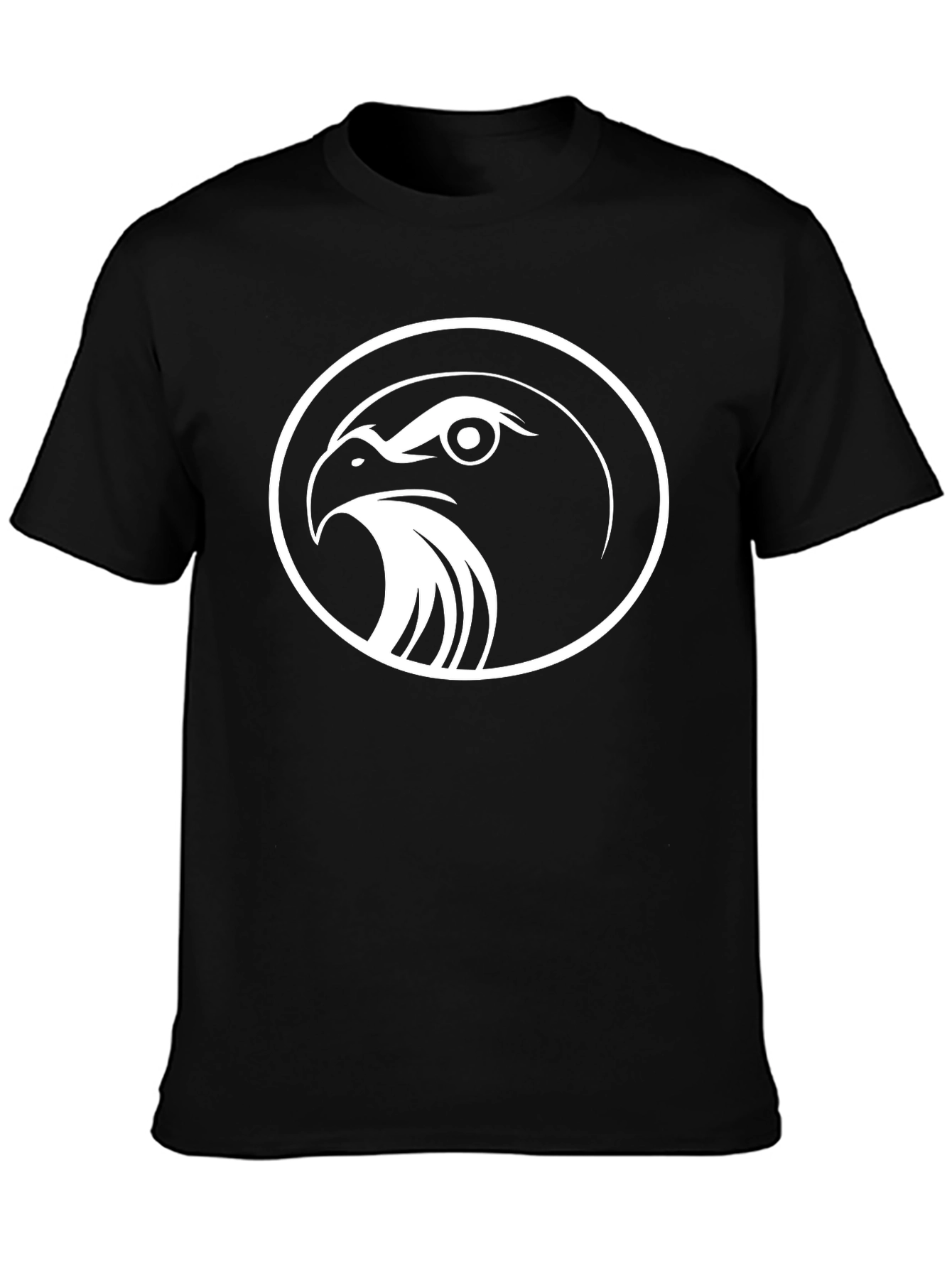 Black T-Shirt with Eagle Emblem