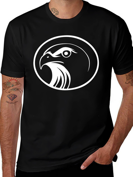 Black T-Shirt with Eagle Emblem