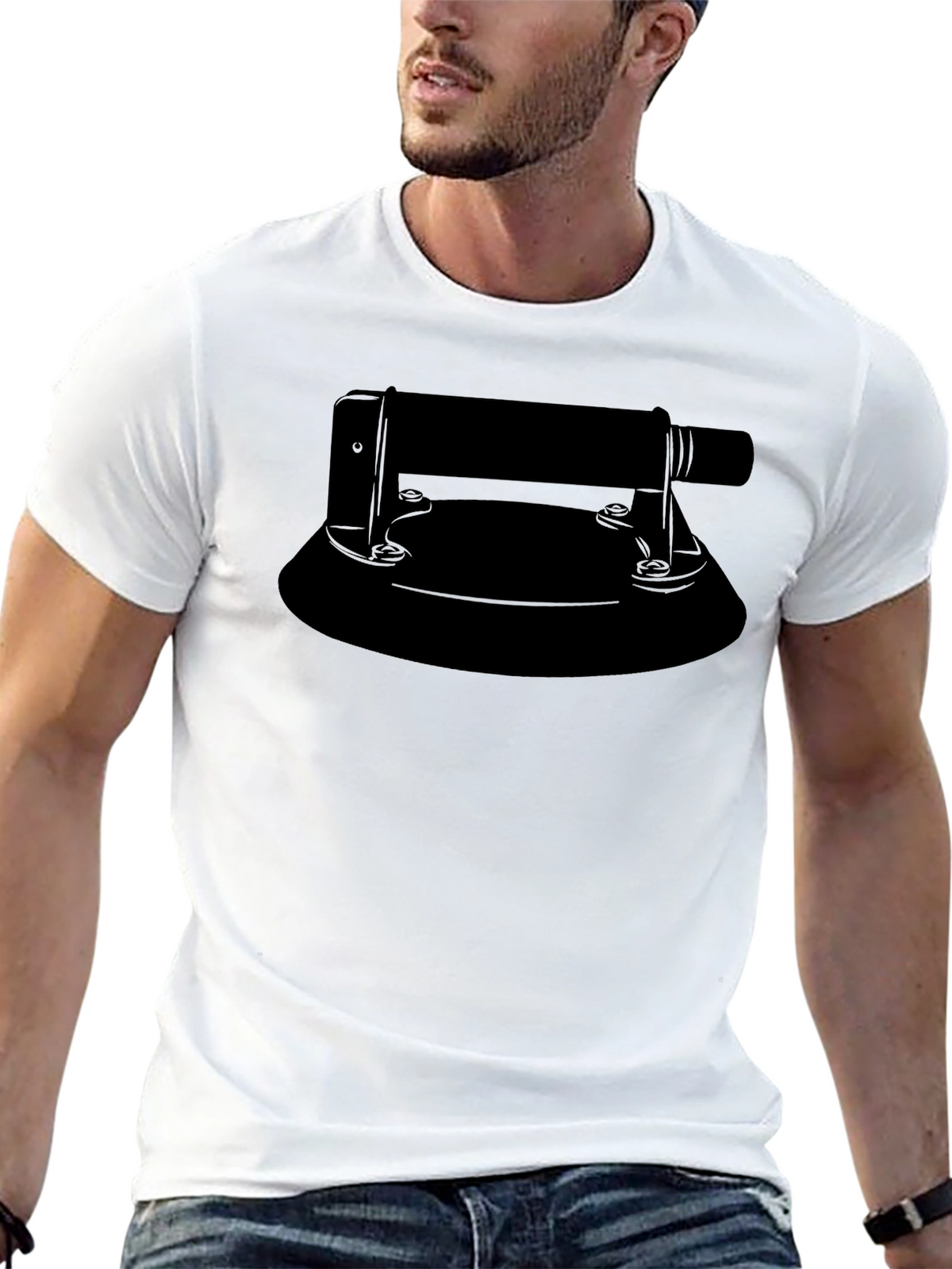 Suction Cup Handle T-Shirt - Lifting Made Easy