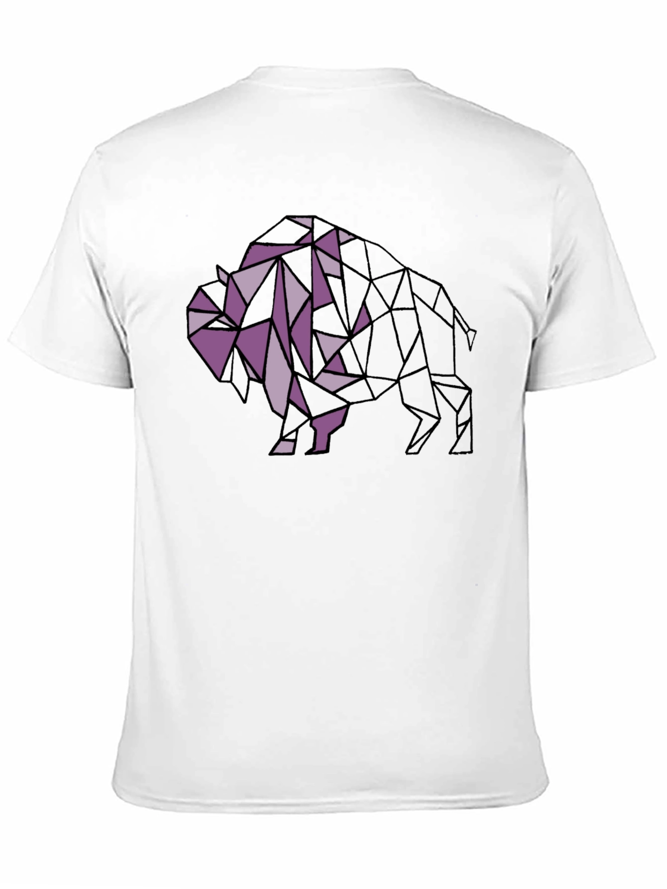 Geometric Buffalo Graphic Tee - Black