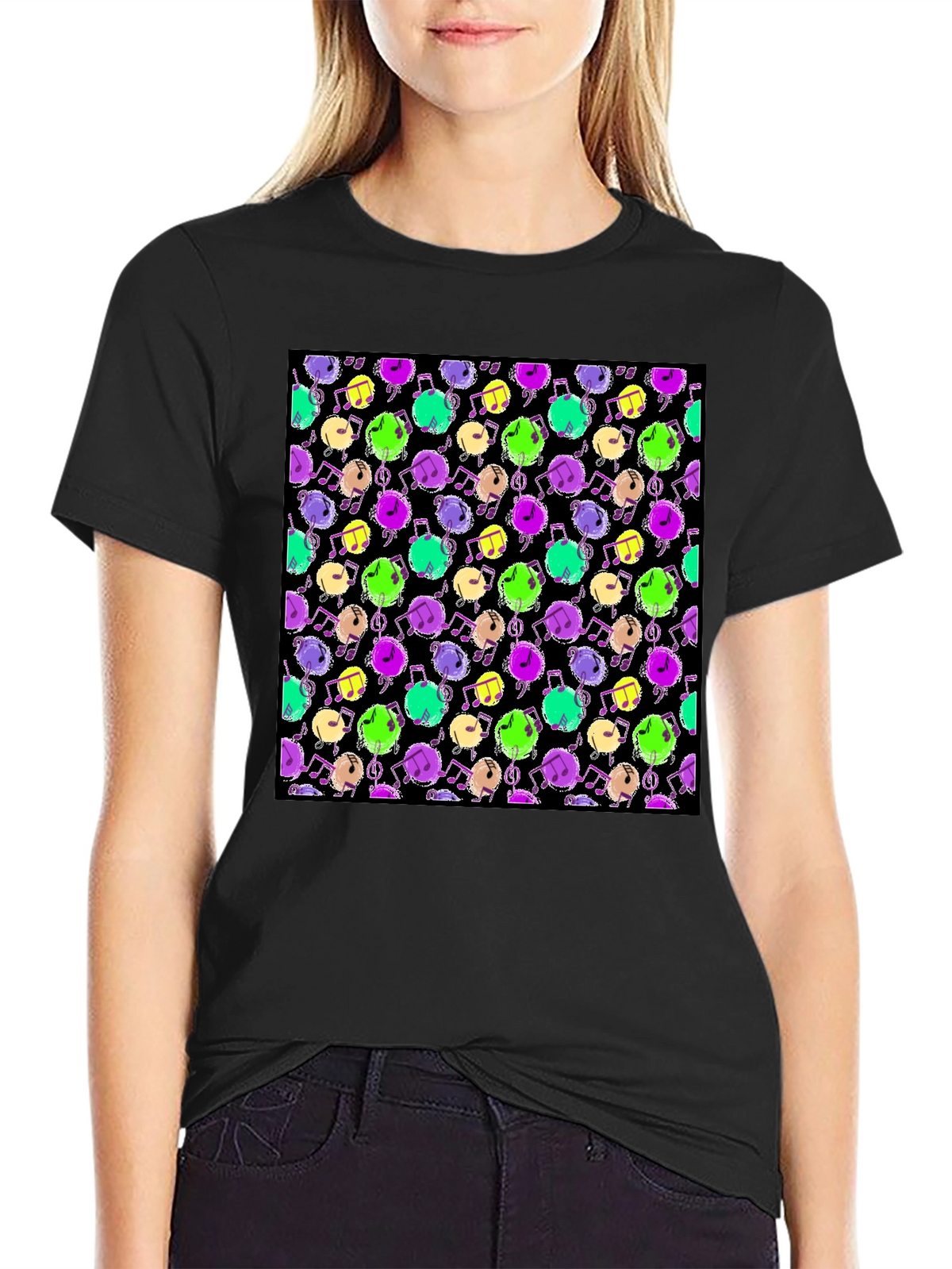 Music Notes Pattern Tee