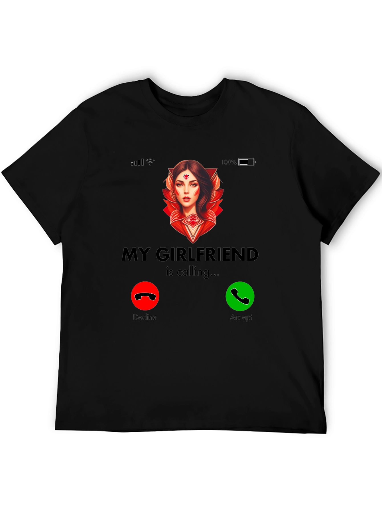 My Girlfriend Is Calling T-Shirt - Novelty Graphic Tee