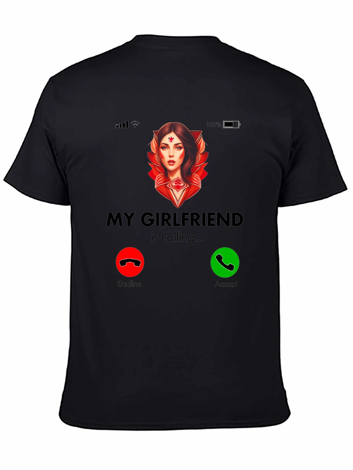 My Girlfriend Is Calling T-Shirt - Novelty Graphic Tee
