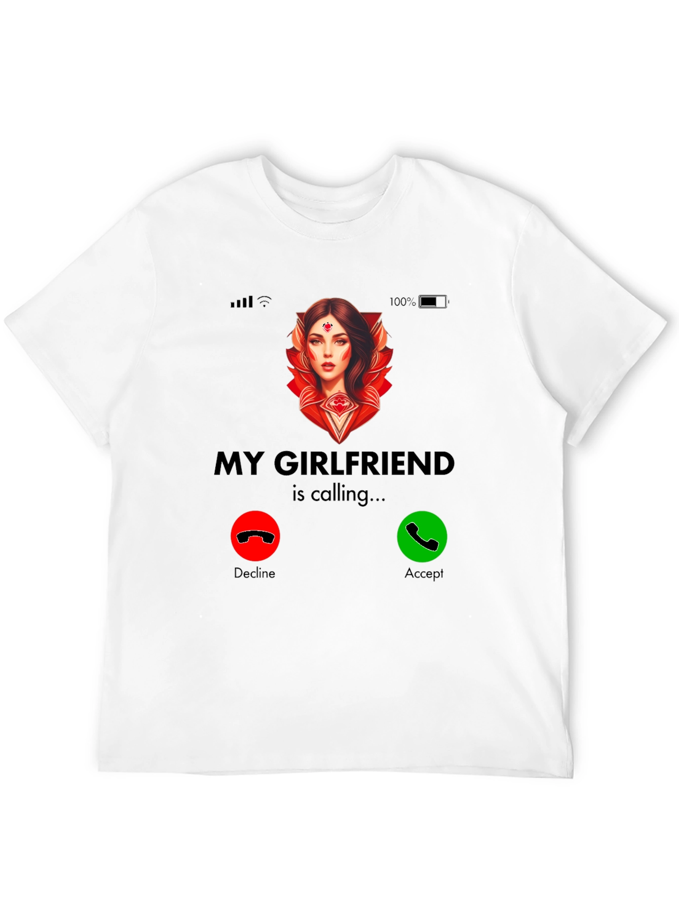 My Girlfriend Is Calling T-Shirt - Novelty Graphic Tee