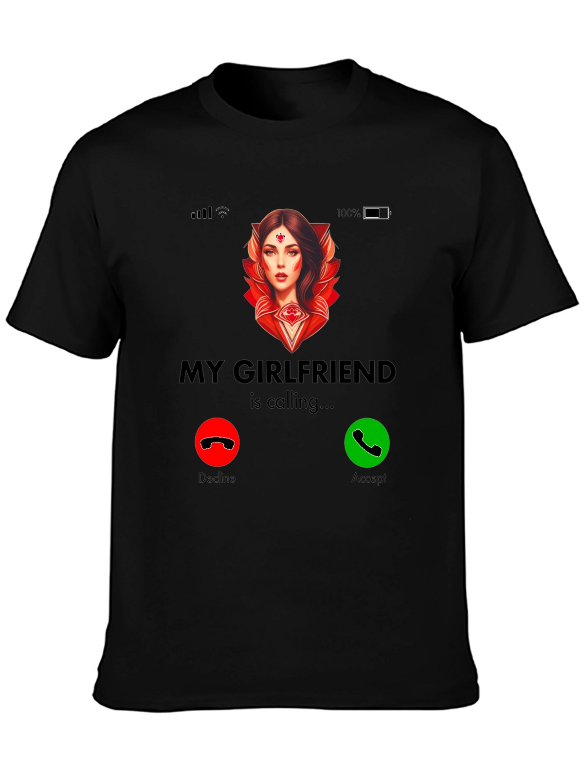 My Girlfriend Is Calling T-Shirt - Novelty Graphic Tee