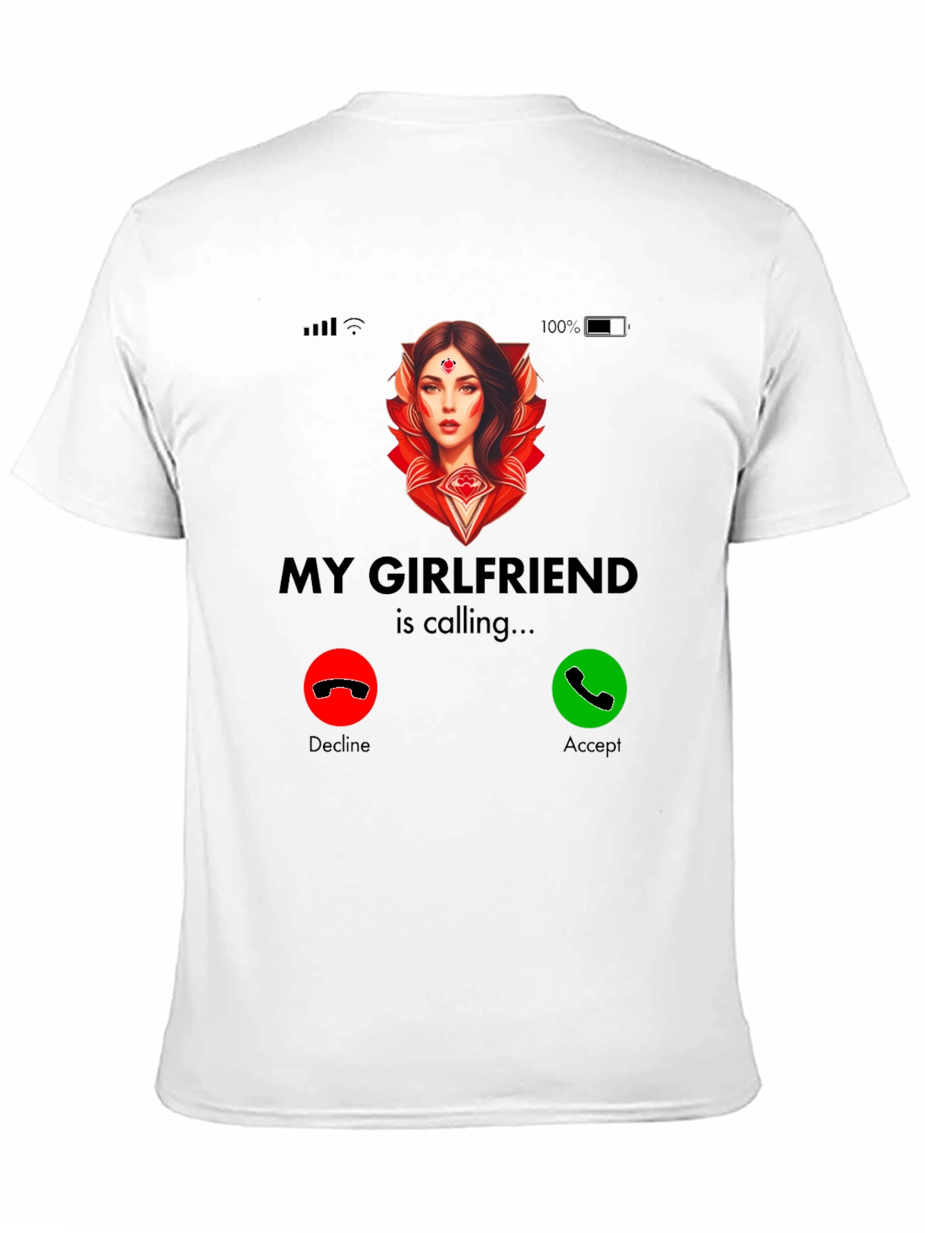 My Girlfriend Is Calling T-Shirt - Novelty Graphic Tee