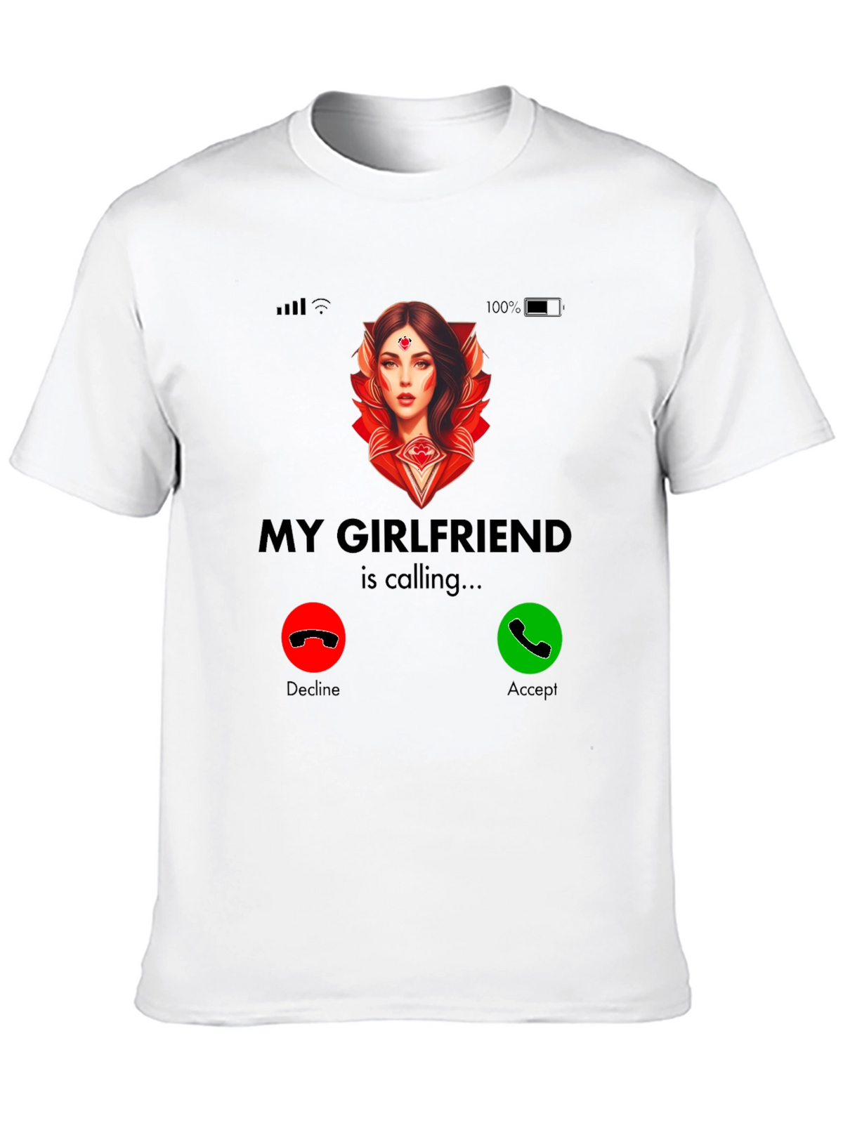 My Girlfriend Is Calling T-Shirt - Novelty Graphic Tee