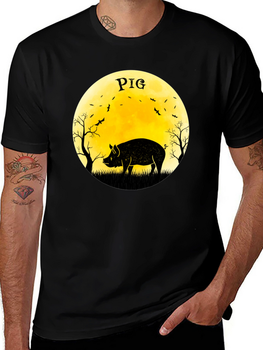 Pig Moon Halloween T-Shirt