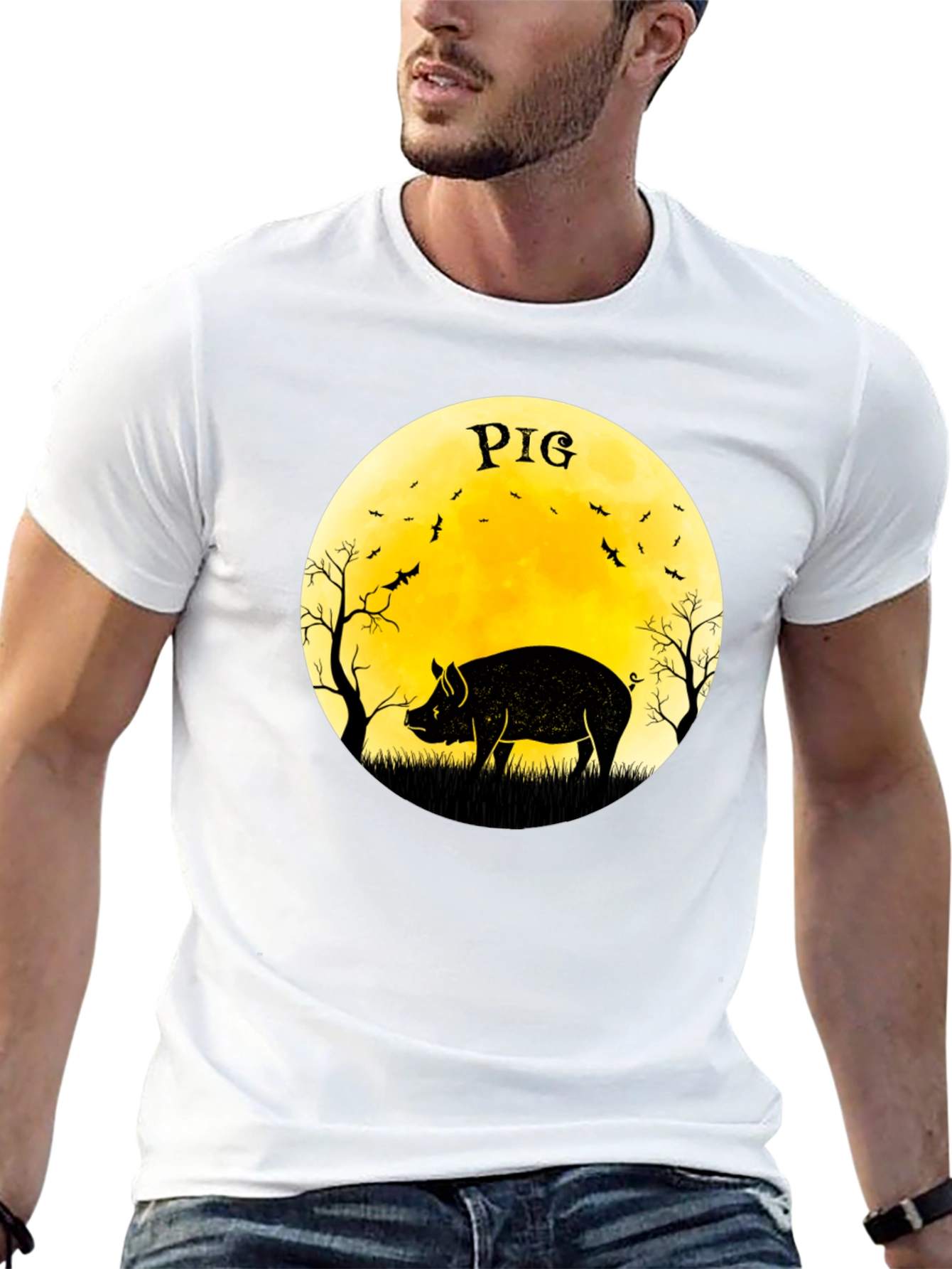 Pig Moon Halloween T-Shirt
