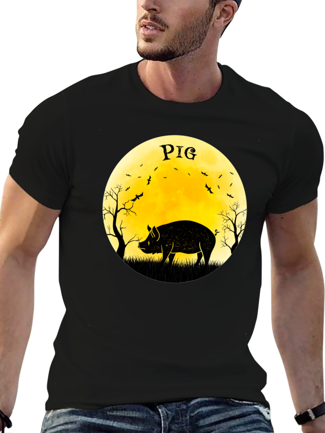 Pig Moon Halloween T-Shirt