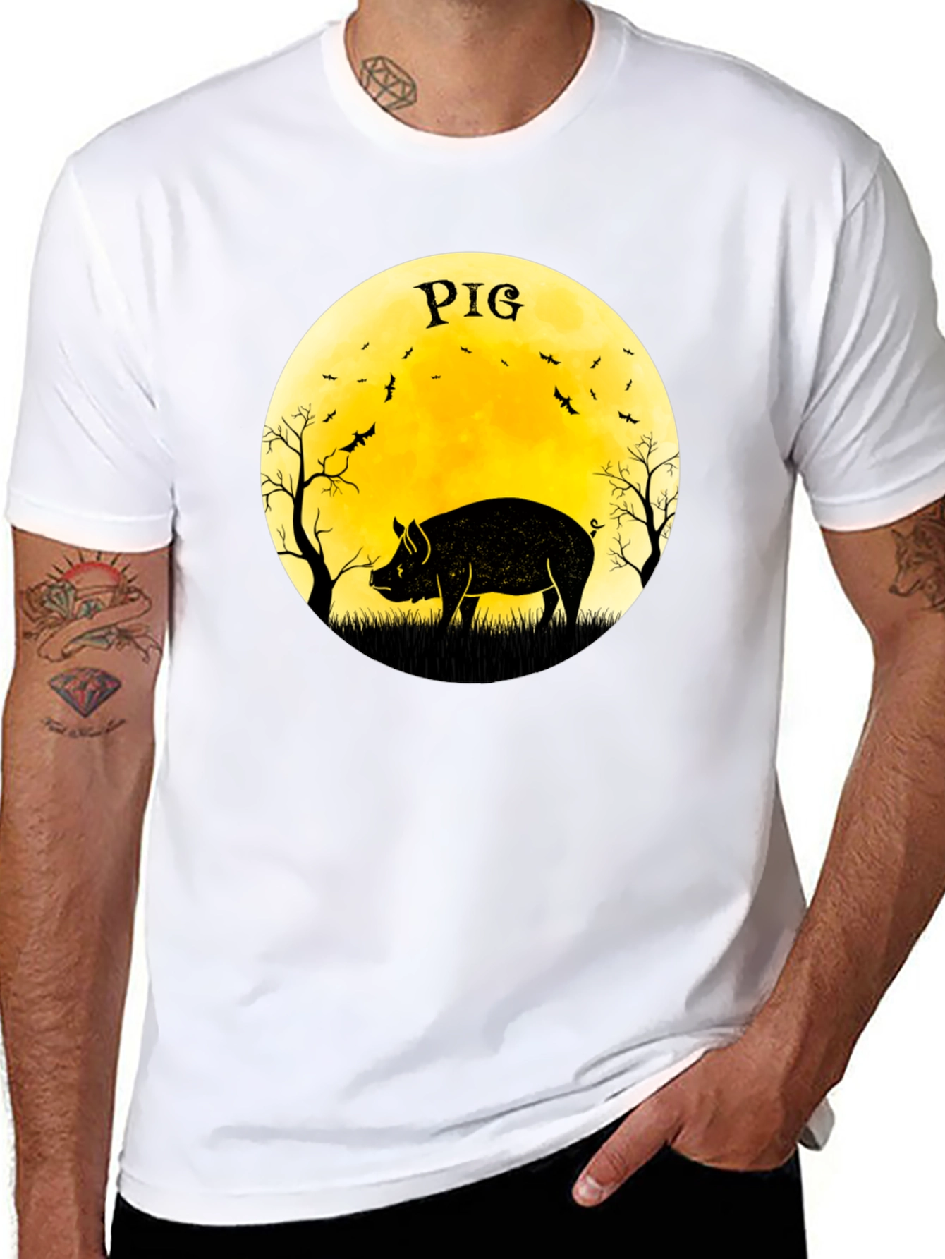 Pig Moon Halloween T-Shirt