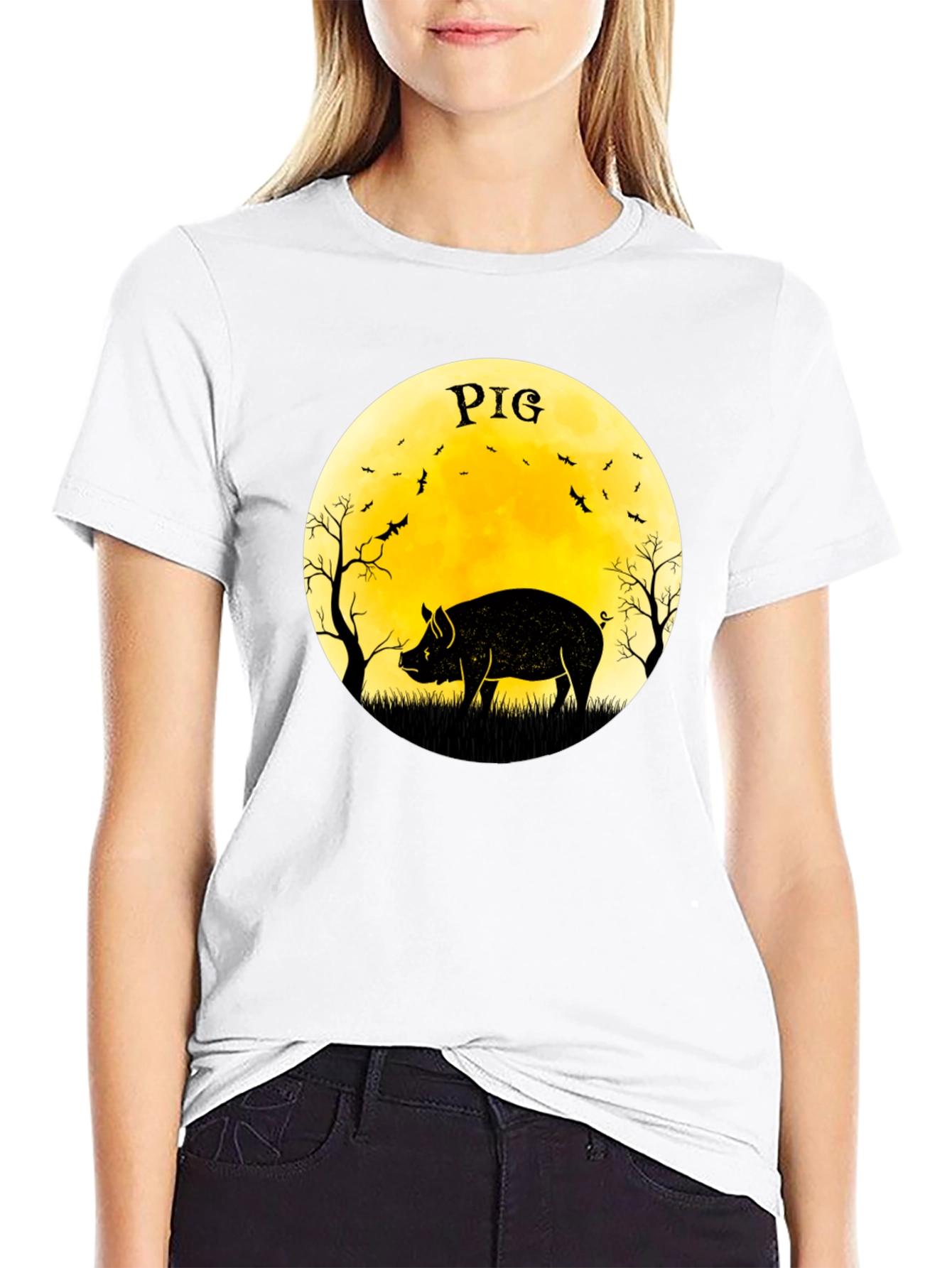 Pig Moon Halloween T-Shirt