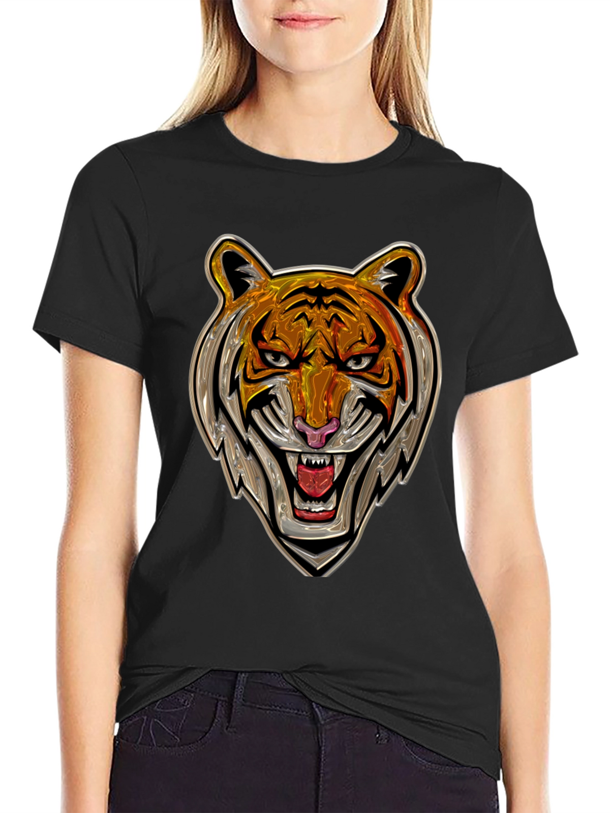 Bold Tiger Graphic T-Shirt - Stylish Animal Print Tee