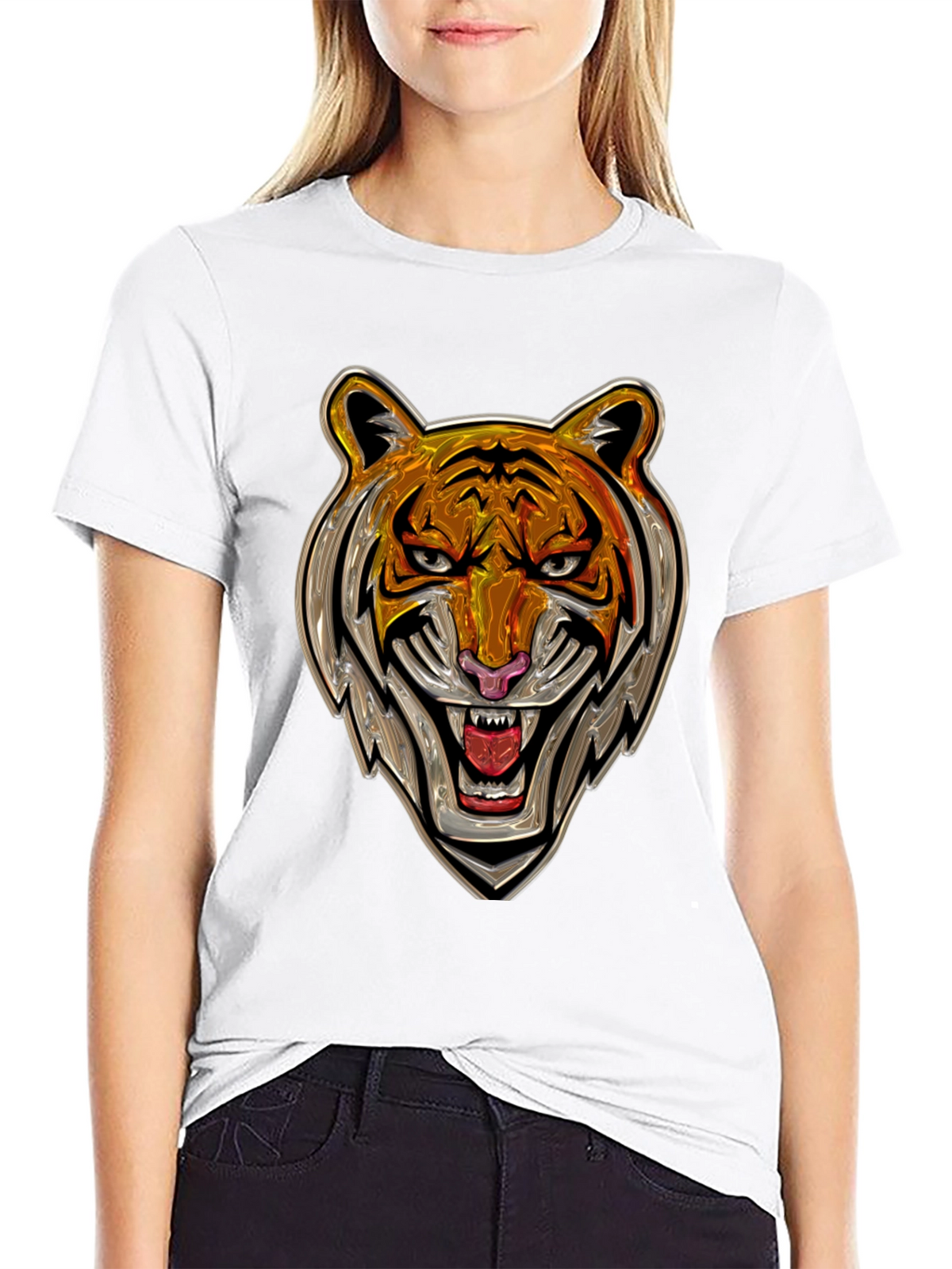 Bold Tiger Graphic T-Shirt - Stylish Animal Print Tee