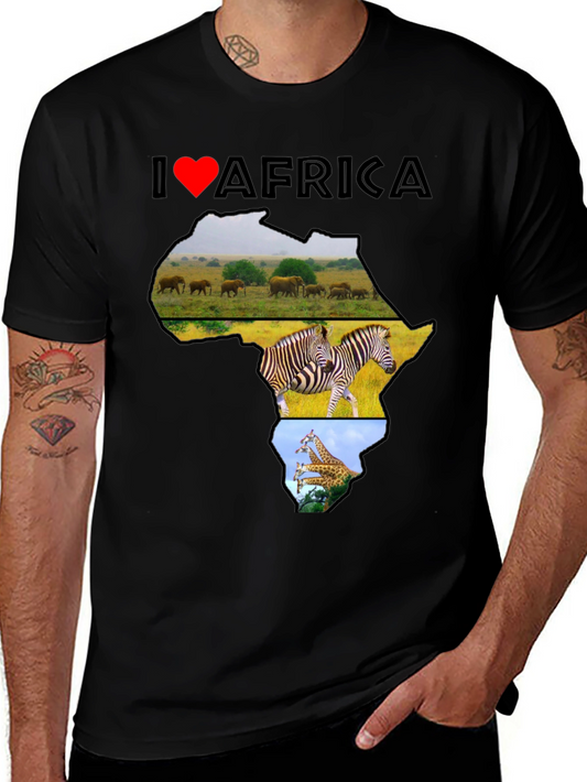 I Love Africa T-Shirt - Wildlife Design