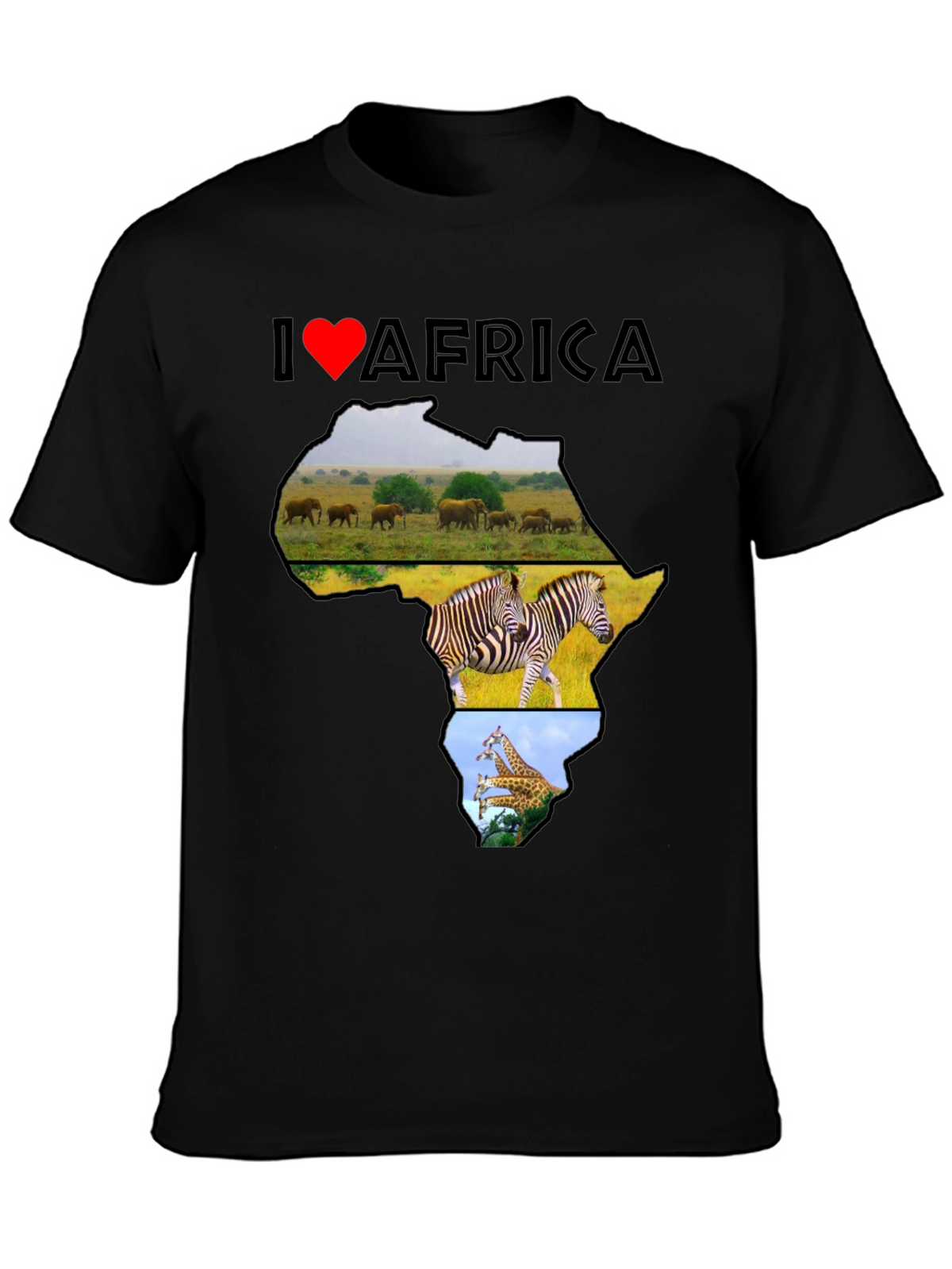 I Love Africa T-Shirt - Wildlife Design