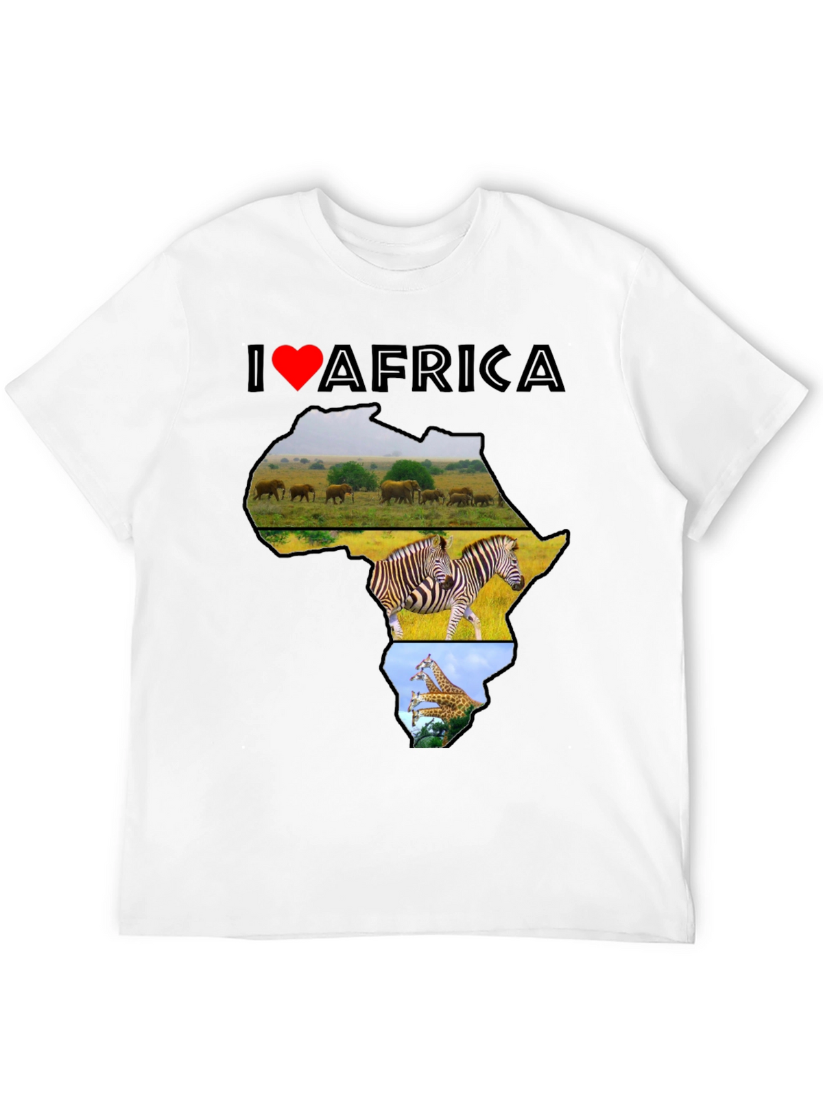 I Love Africa T-Shirt - Wildlife Design