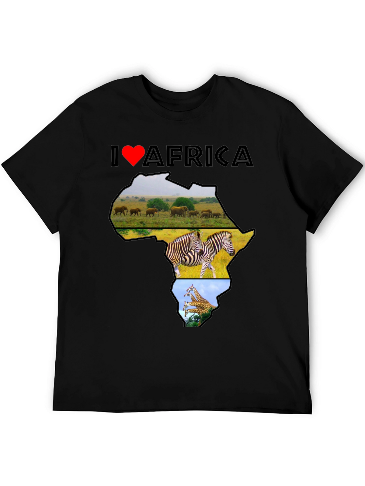 I Love Africa T-Shirt - Wildlife Design