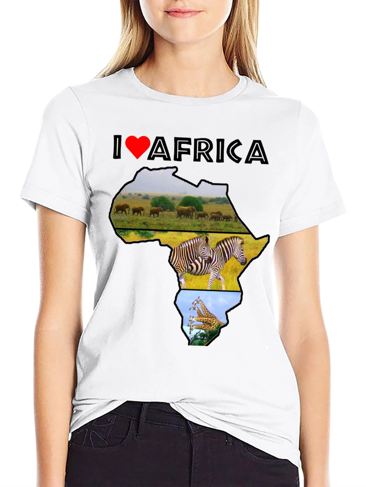 I Love Africa T-Shirt - Wildlife Design