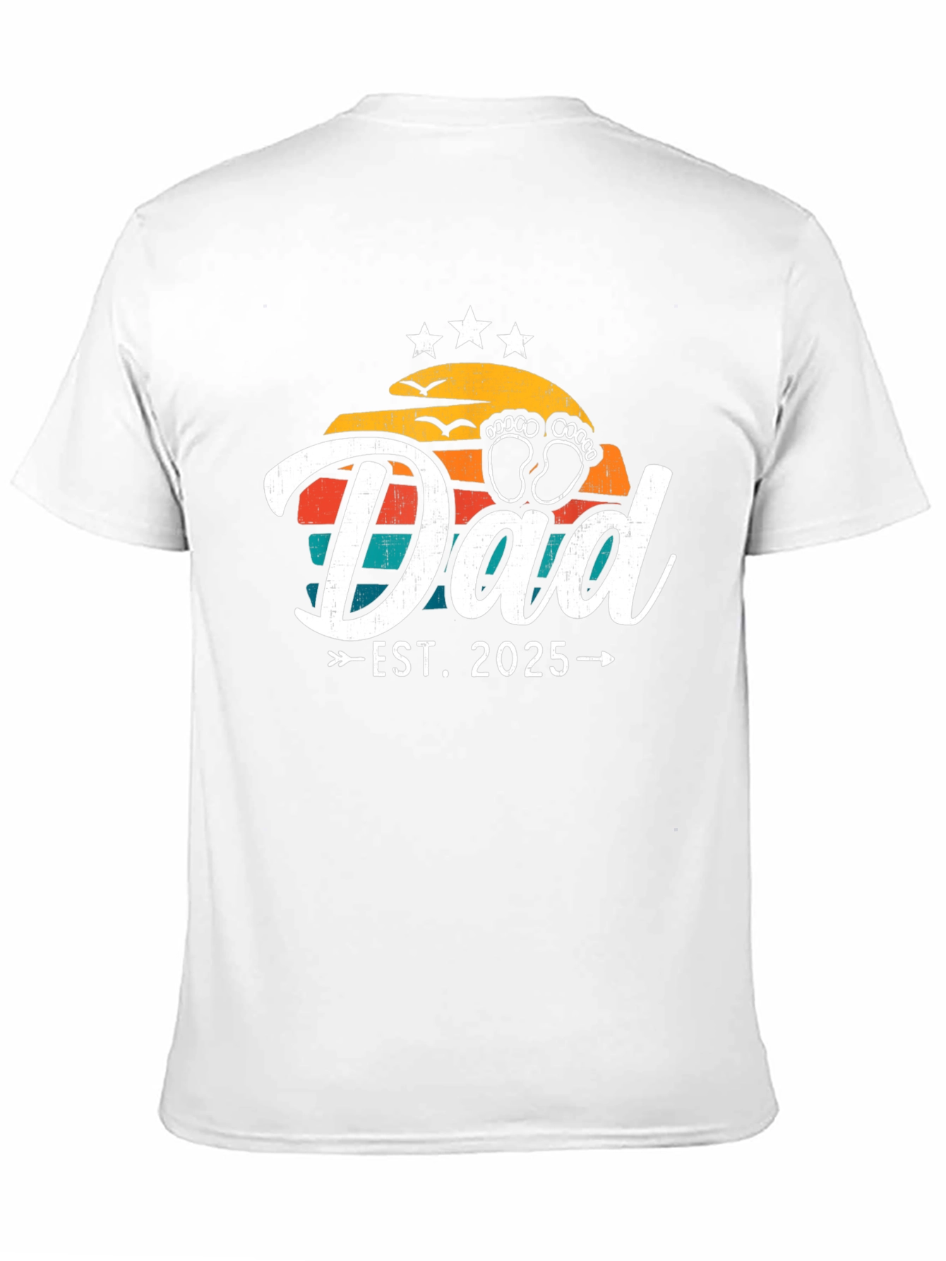 Dad Est. 2025 Black Graphic Tee