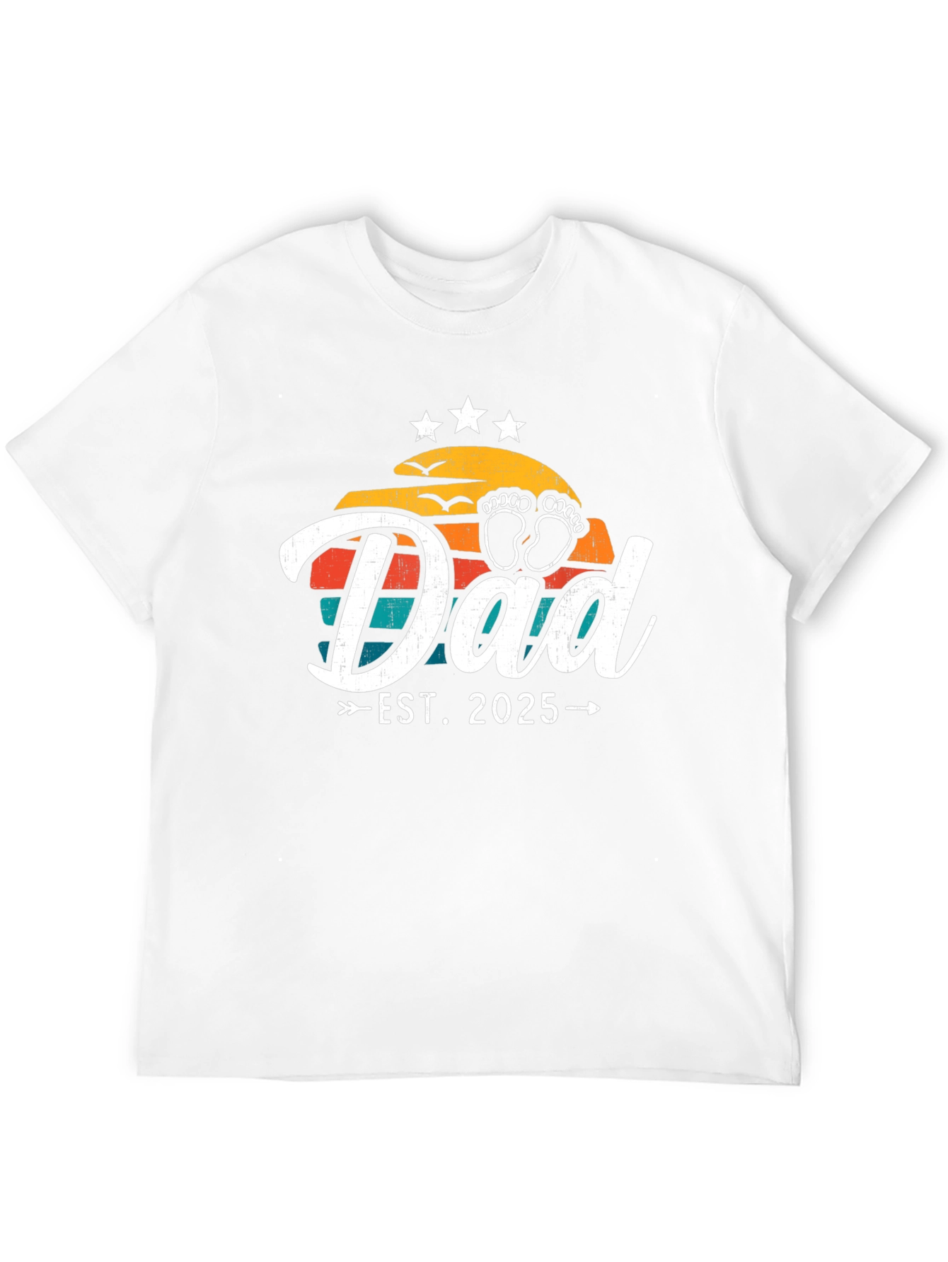 Dad Est. 2025 Black Graphic Tee