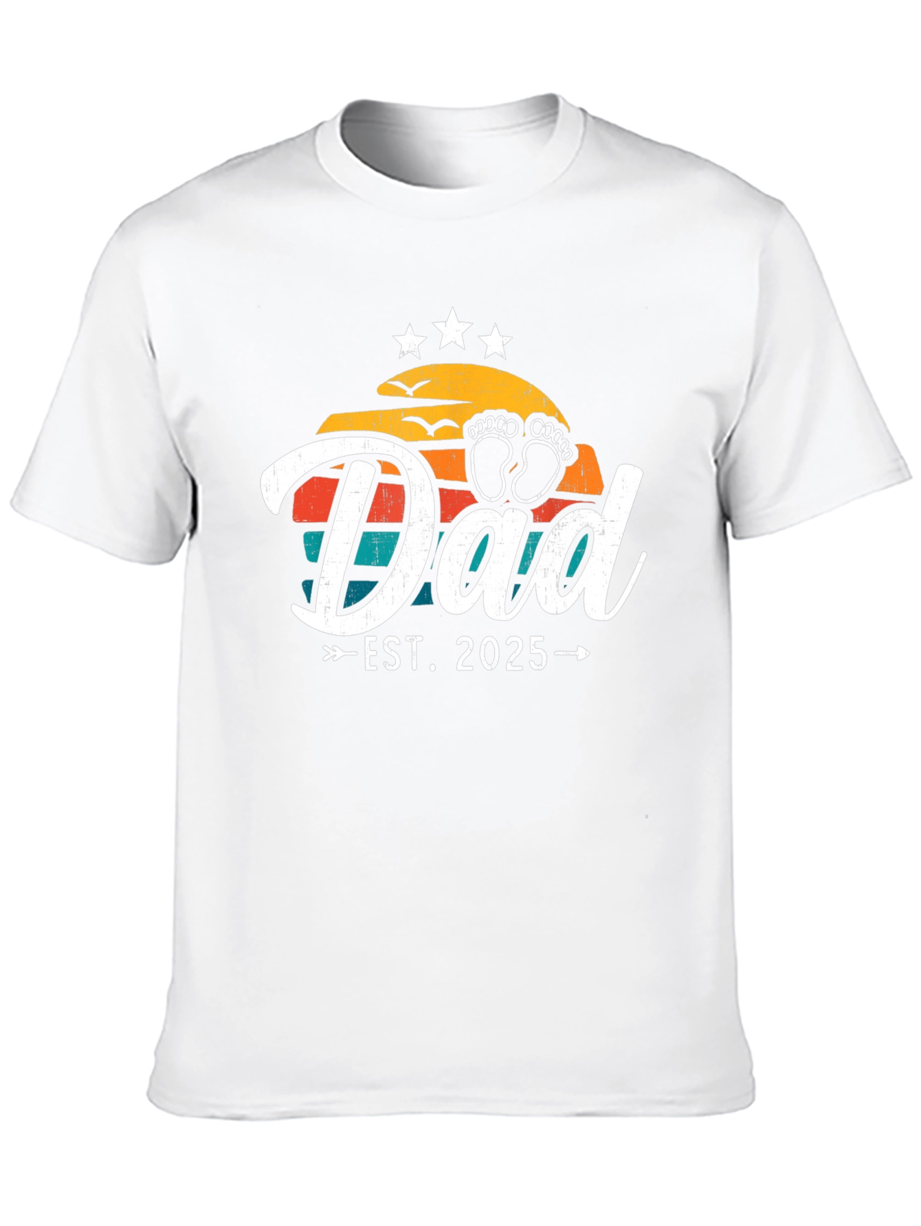 Dad Est. 2025 Black Graphic Tee